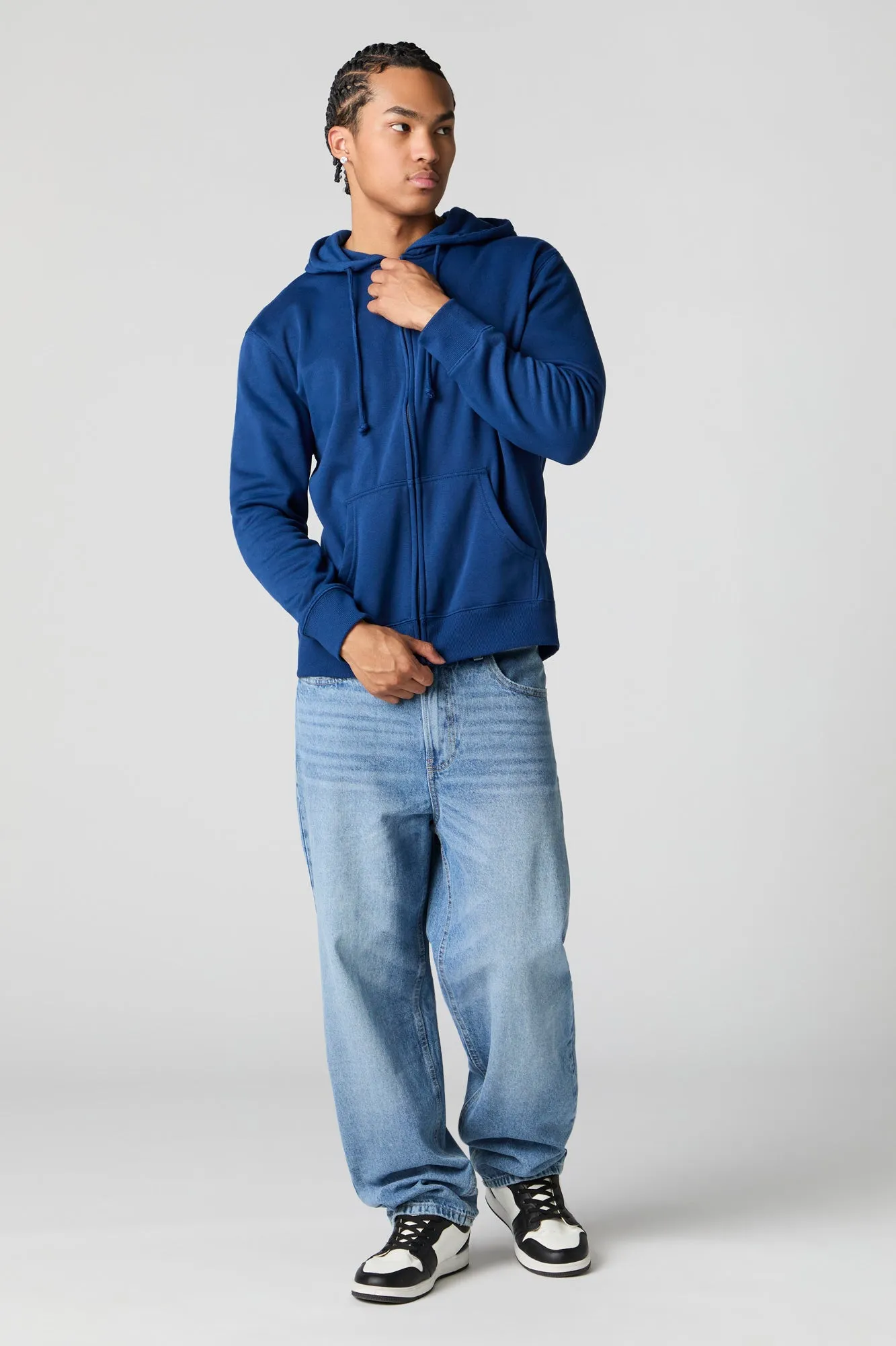 Classic Fleece Zip-Up Hoodie sold by Urban Planet product image thumbnail 3