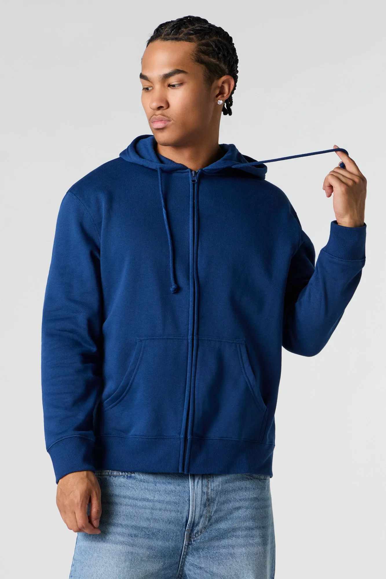 Classic Fleece Zip-Up Hoodie sold by Urban Planet