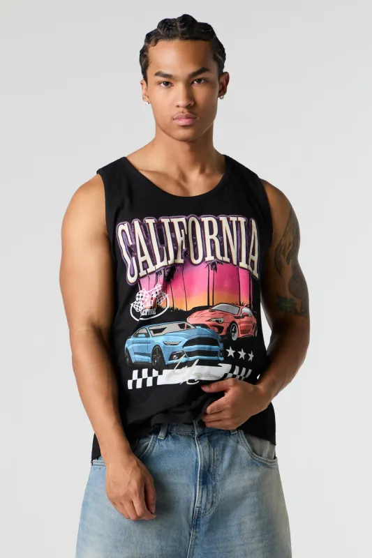 California Racing Graphic Tank sold by Urban Planet
