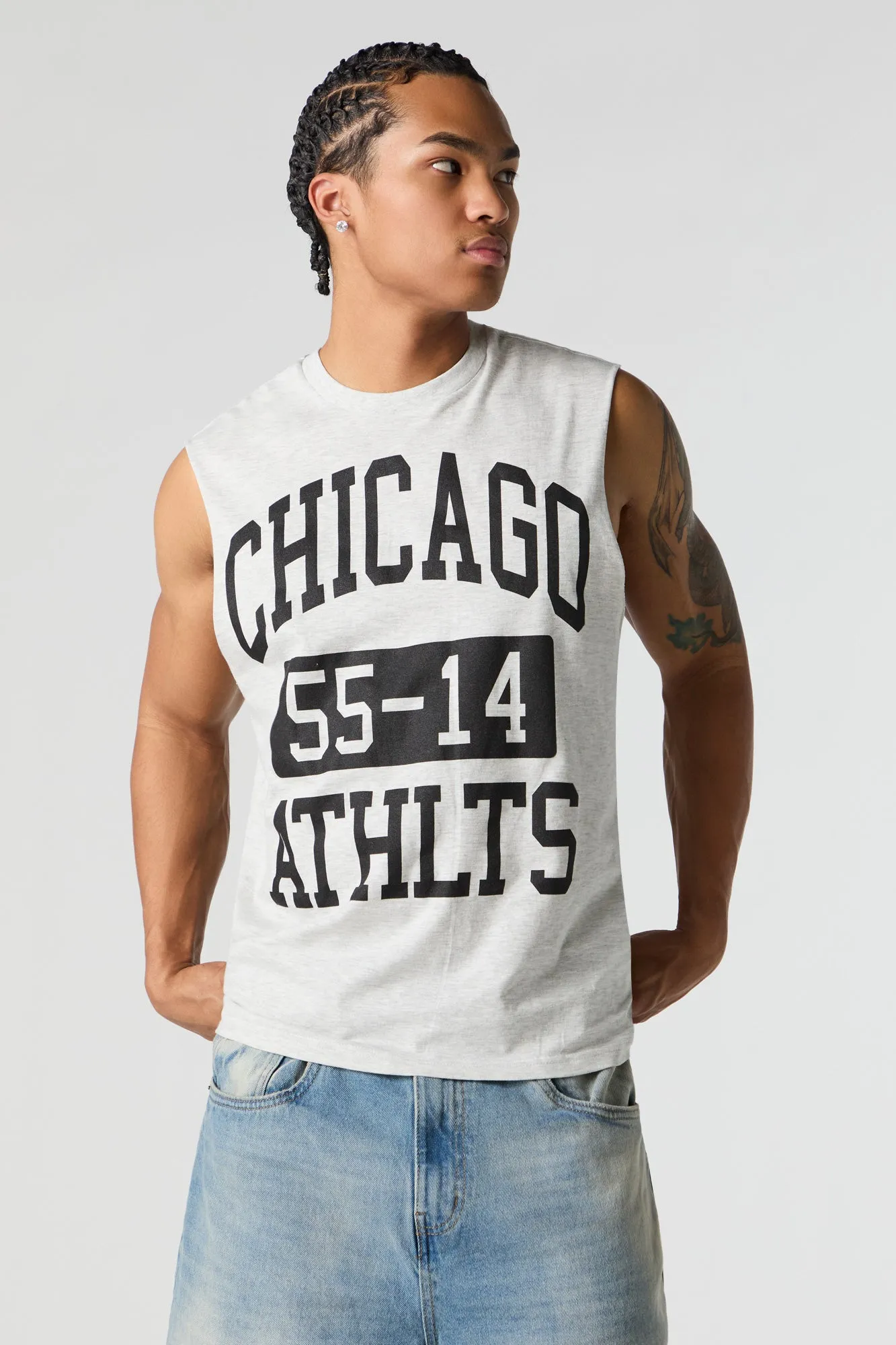 Chicago Athletics Graphic Muscle Shirt sold by Urban Planet