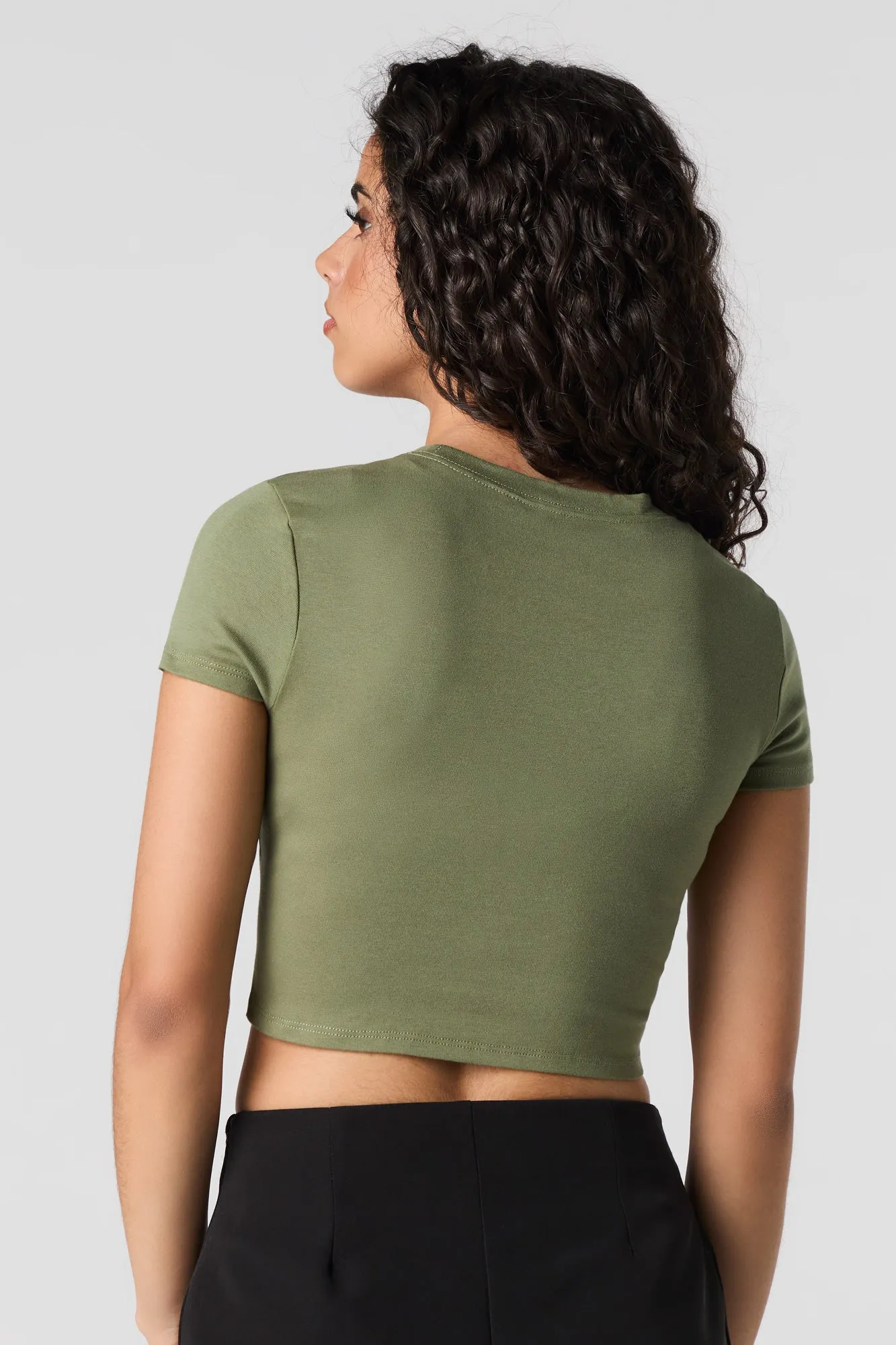 Short Sleeve Garter Top sold by Urban Planet product image thumbnail 2