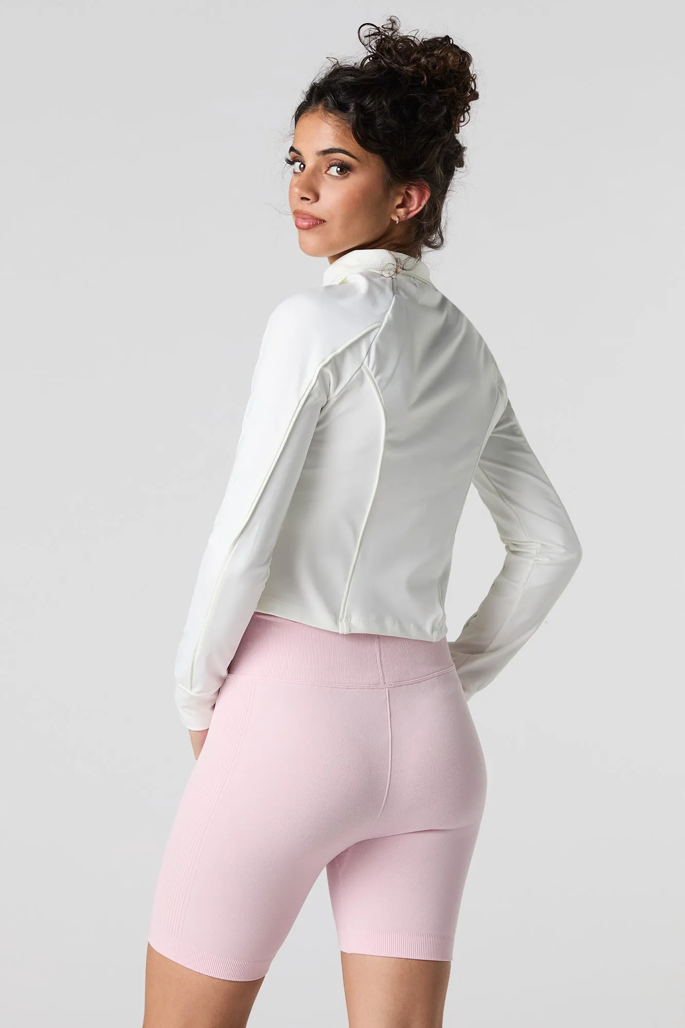 Short de cycliste sans couture à taille repliée sold by Urban Planet product image thumbnail 2