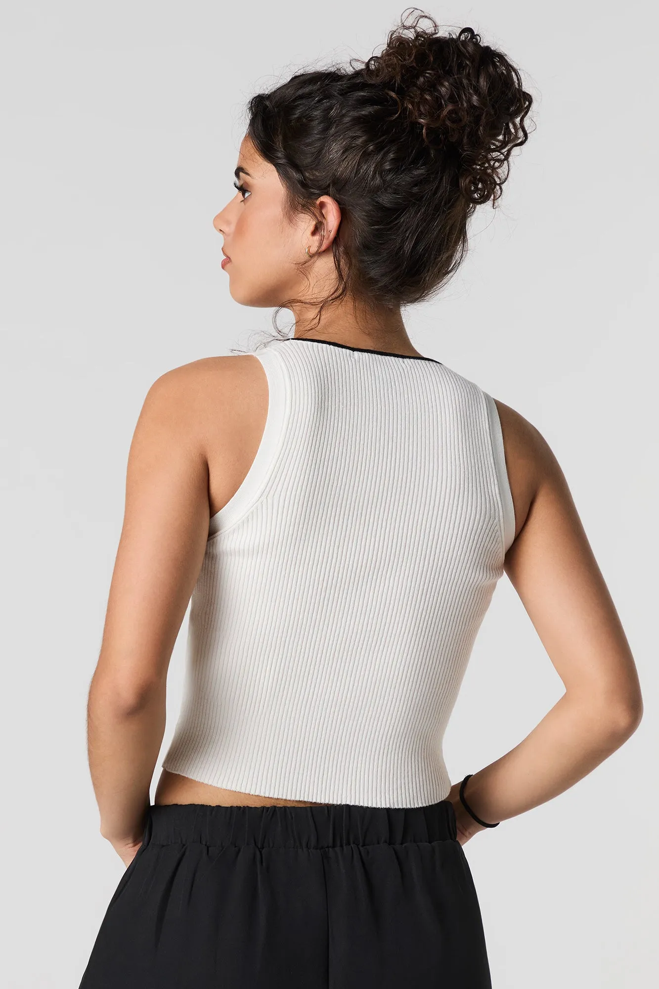 Camisole en tricot côtelé avec découpe et boucle sold by Urban Planet product image thumbnail 2