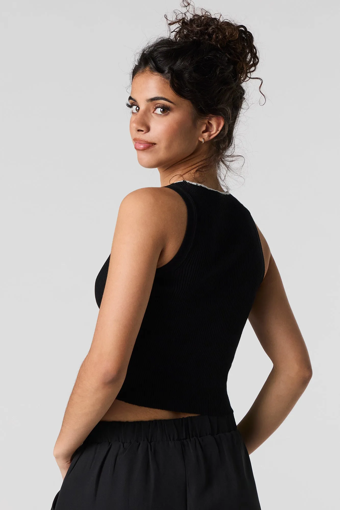 Camisole en tricot côtelé avec découpe et boucle sold by Urban Planet product image thumbnail 5