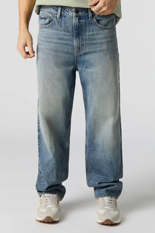 Jean rigide baggy délavé moyen vintage sold by Urban Planet