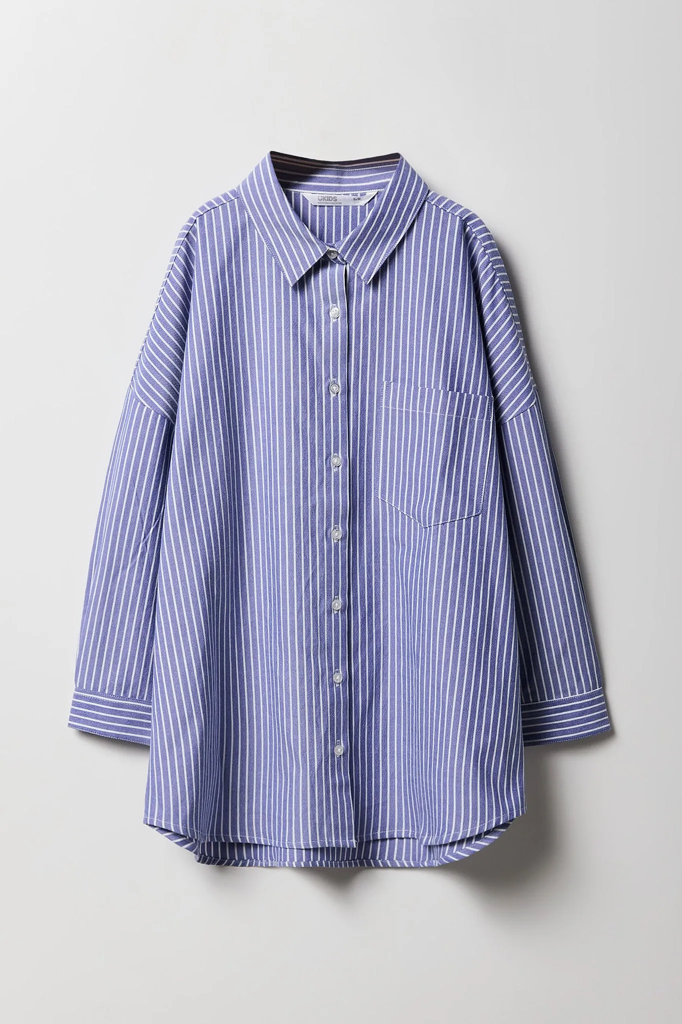 Girls Oversized Button-Up Long Sleeve Top sold by Urban Planet product image thumbnail 5