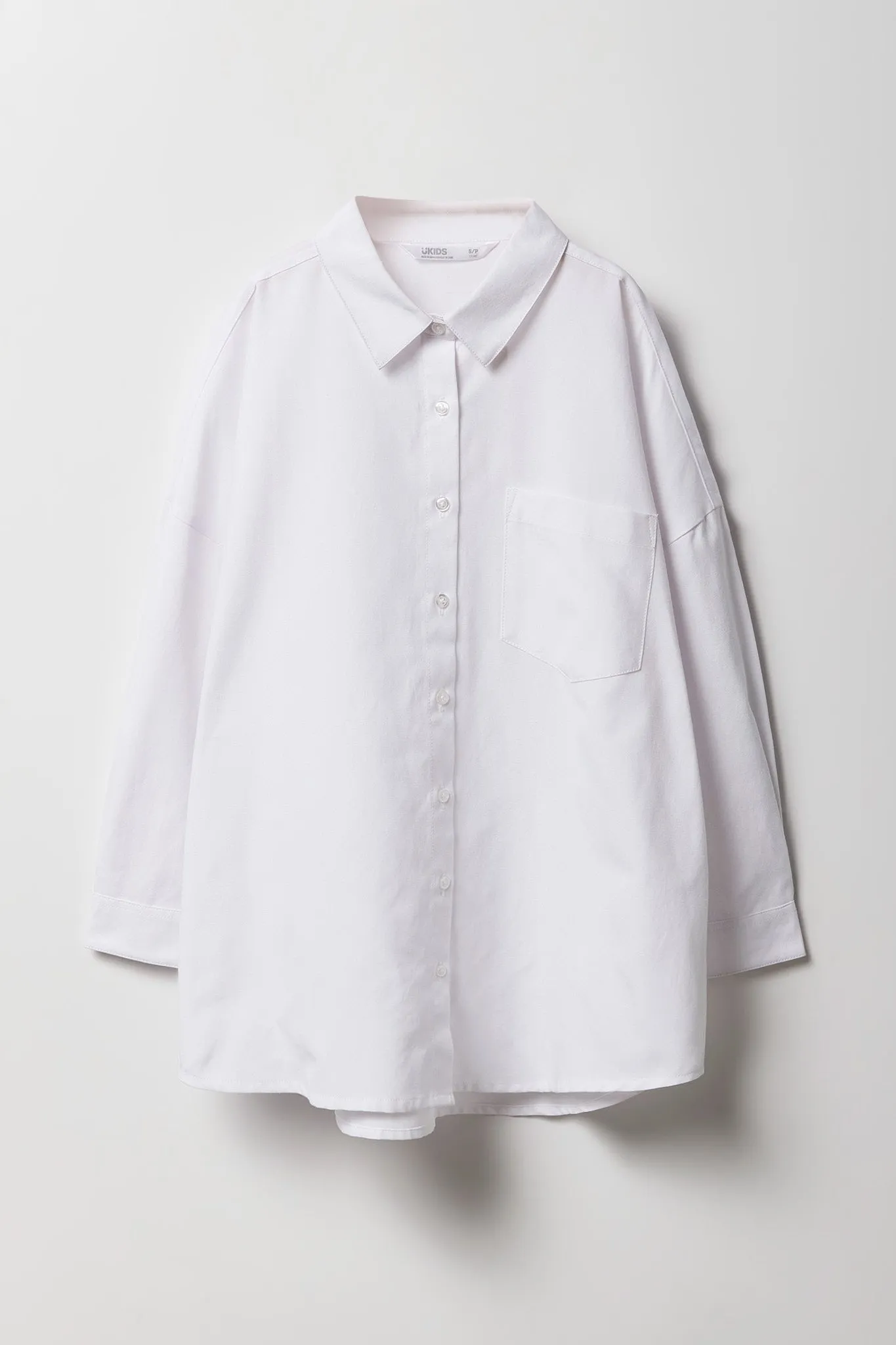 Girls Oversized Button-Up Long Sleeve Top sold by Urban Planet product image thumbnail 3