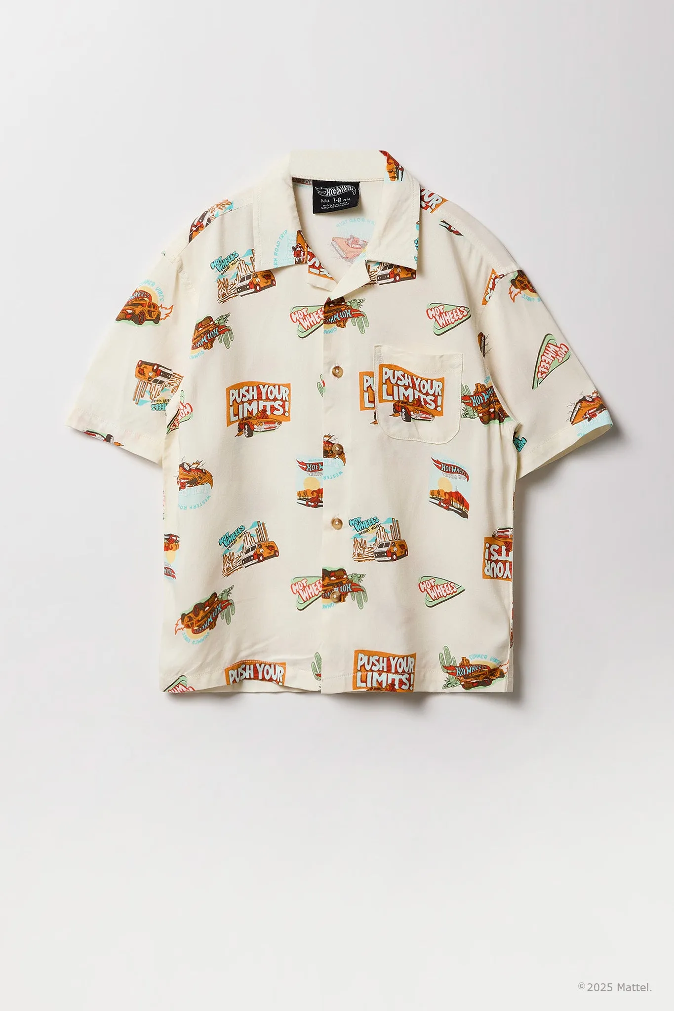 Haut ample boutonné à imprimé Hot Wheels™ pour garçons sold by Urban Planet