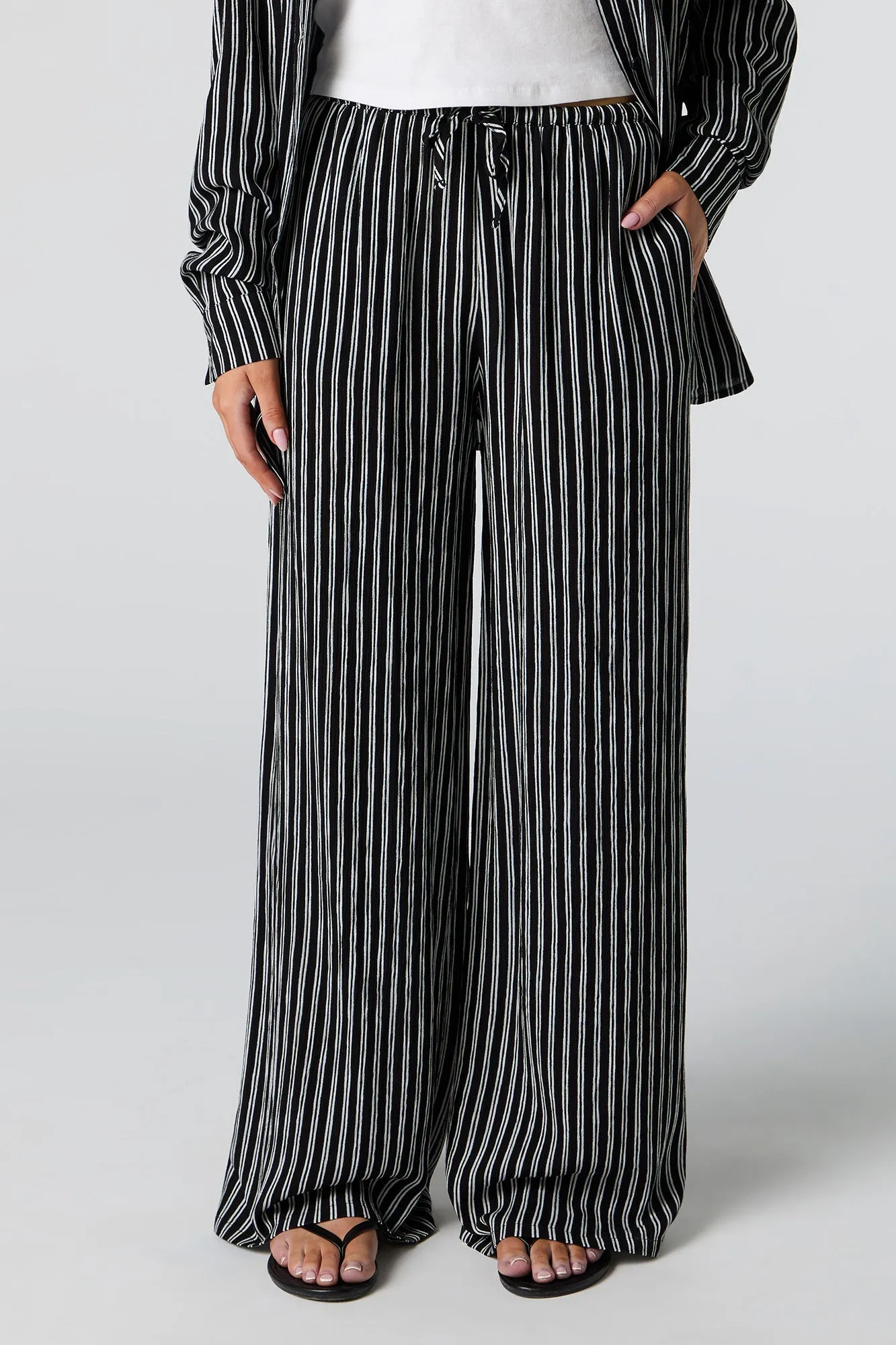 Crinkle Drawstring Wide Leg Pant sold by Urban Planet product image thumbnail 5