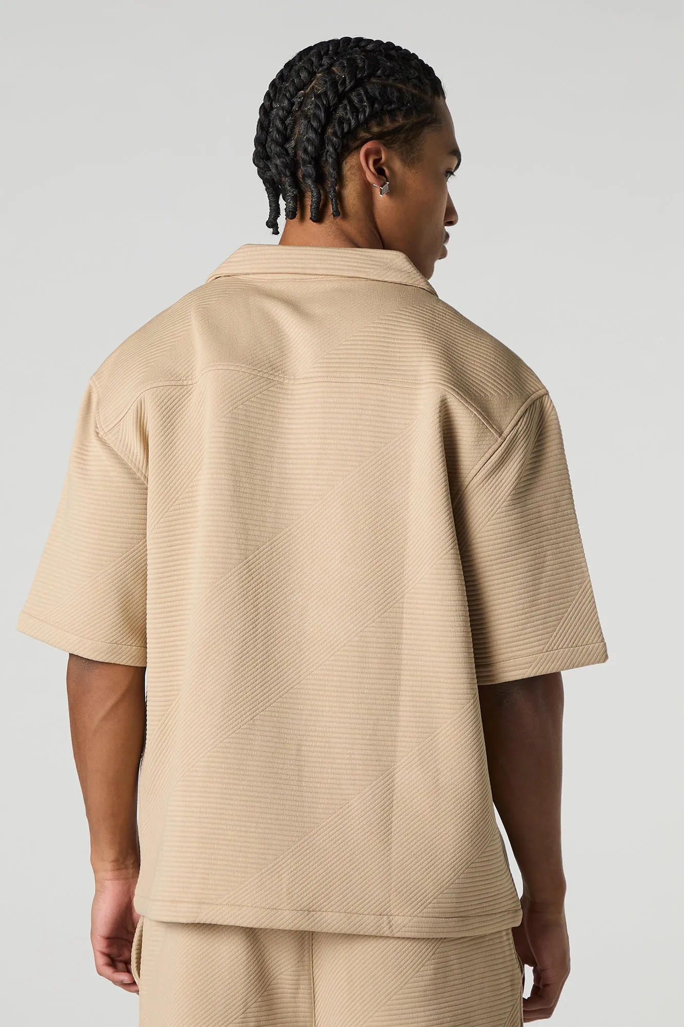 Textured Button-Up Polo Top sold by Urban Planet product image thumbnail 5