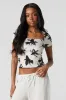 Contour Square Neck Short Sleeve Top sold by Urban Planet