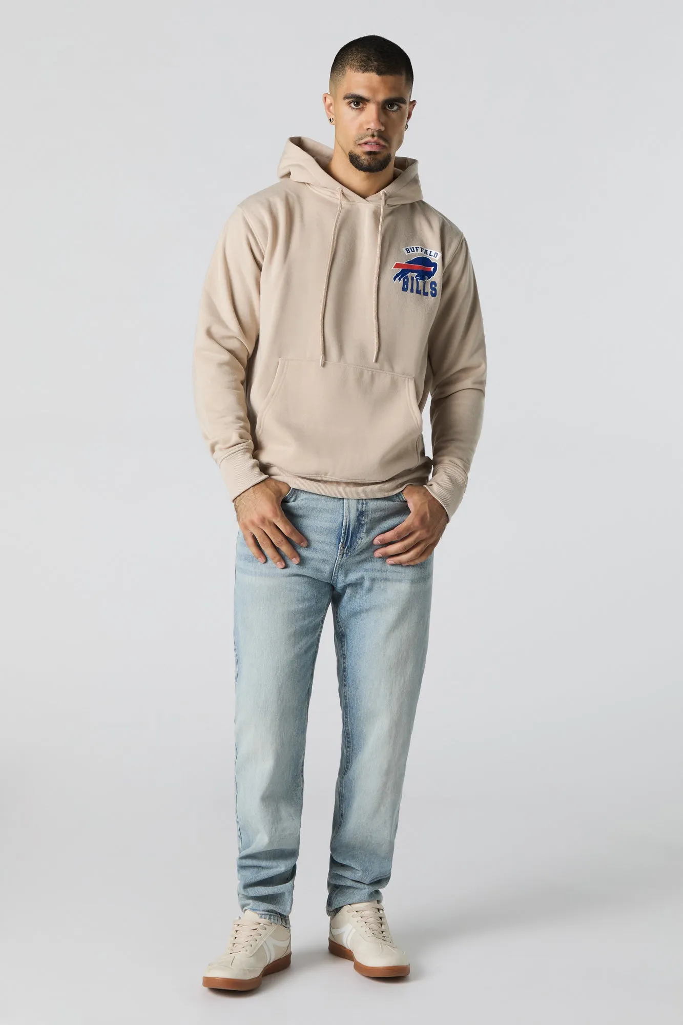 Buffalo Bills Flocked Print Fleece Hoodie sold by Urban Planet product image thumbnail 3