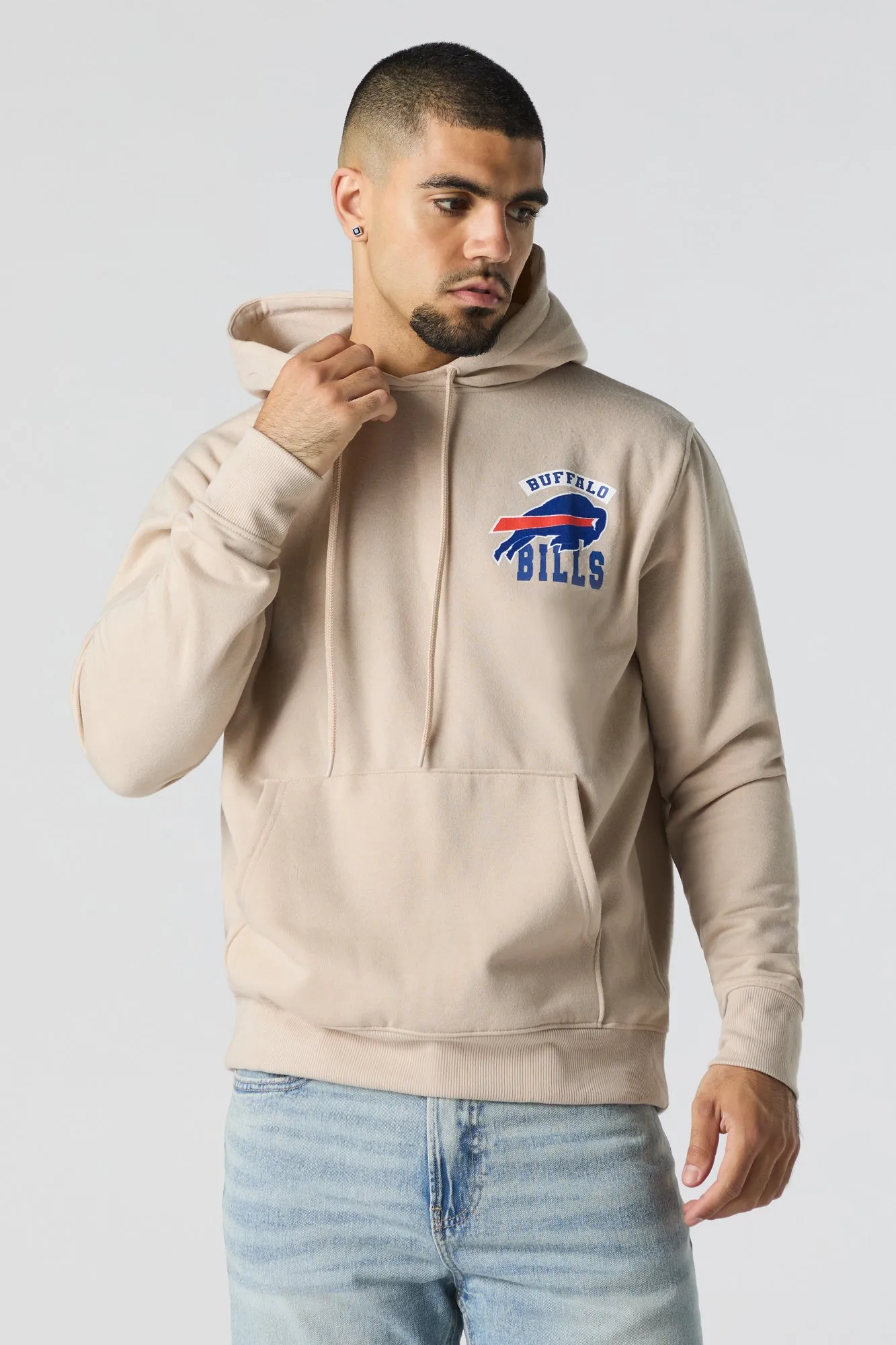 Buffalo Bills Flocked Print Fleece Hoodie sold by Urban Planet product image thumbnail 2