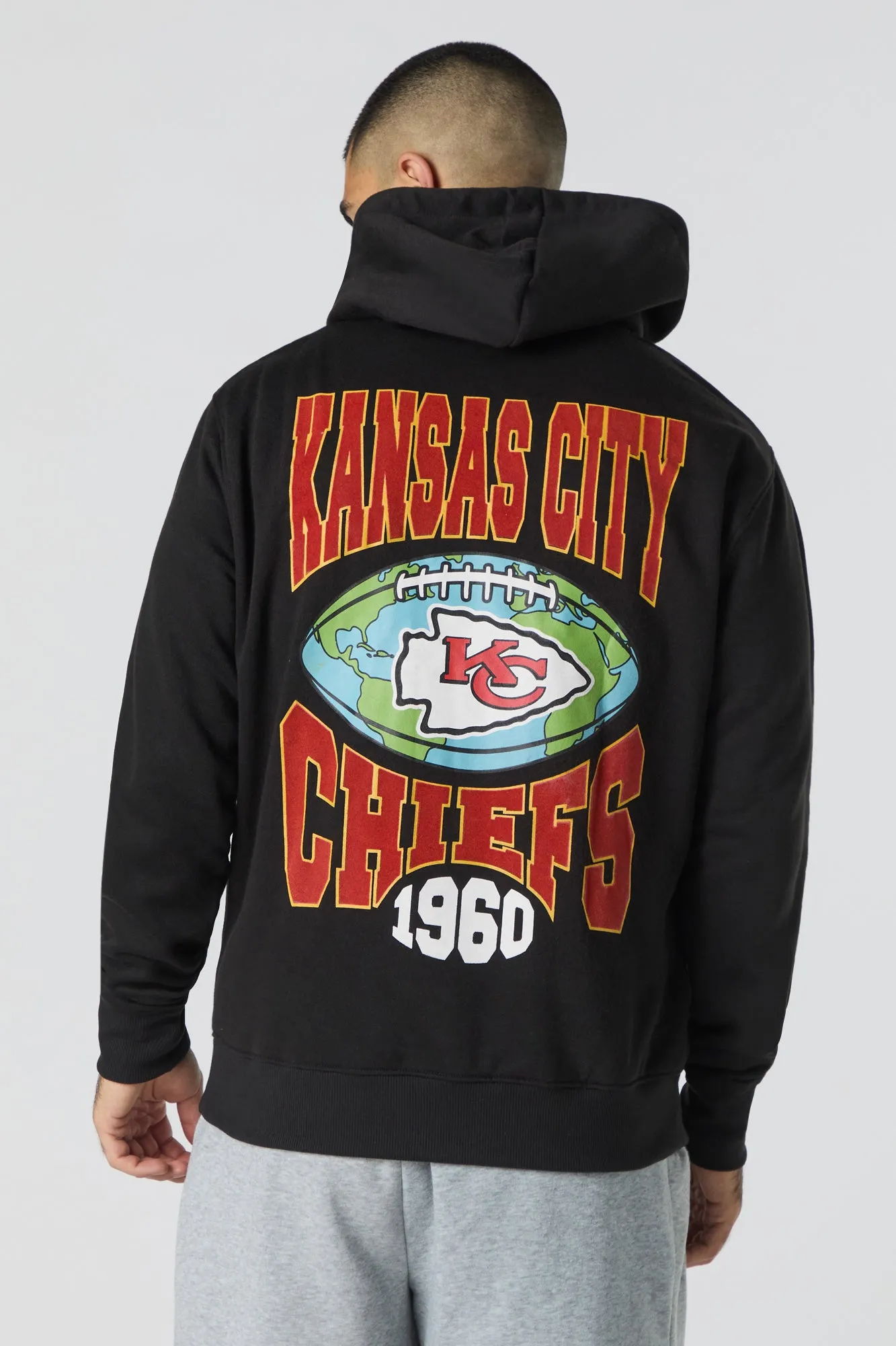 Haut à capuchon en molleton à imprimé floqué Kansas City Chiefs sold by Urban Planet
