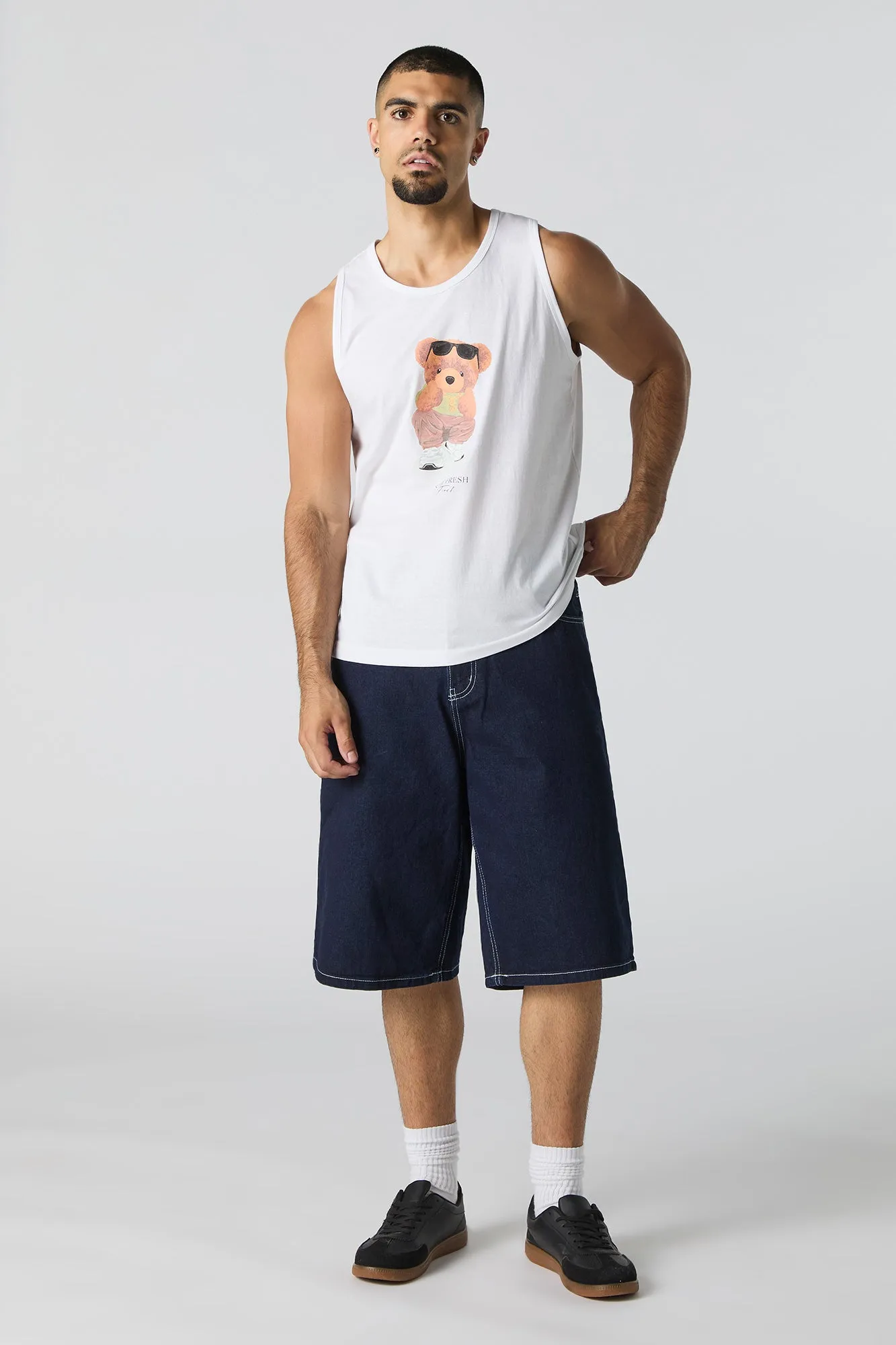 Stay Fresh Teddy Graphic Tank sold by Urban Planet product image thumbnail 3
