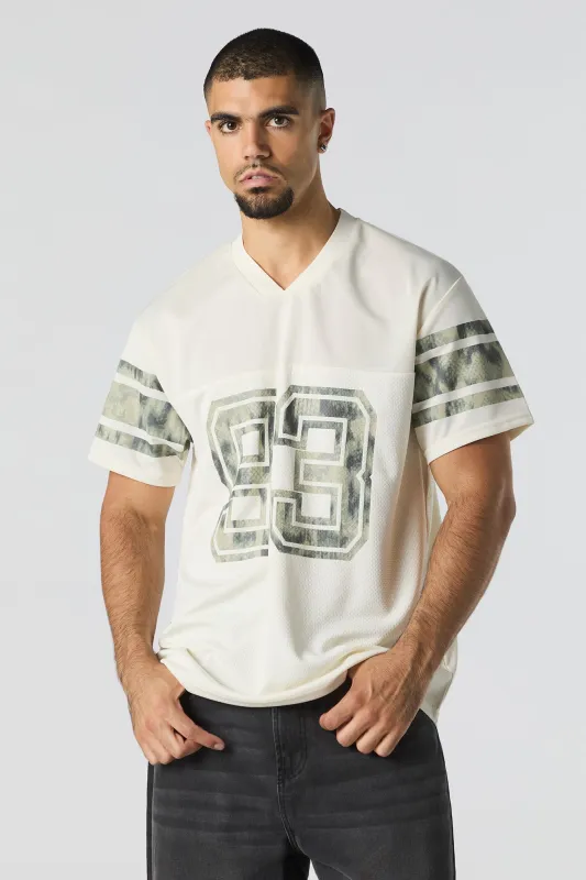 Jersey de football en filet à imprimé 93 sold by Urban Planet