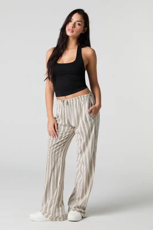 Striped Drawstring Wide Leg Pant sold by Urban Planet