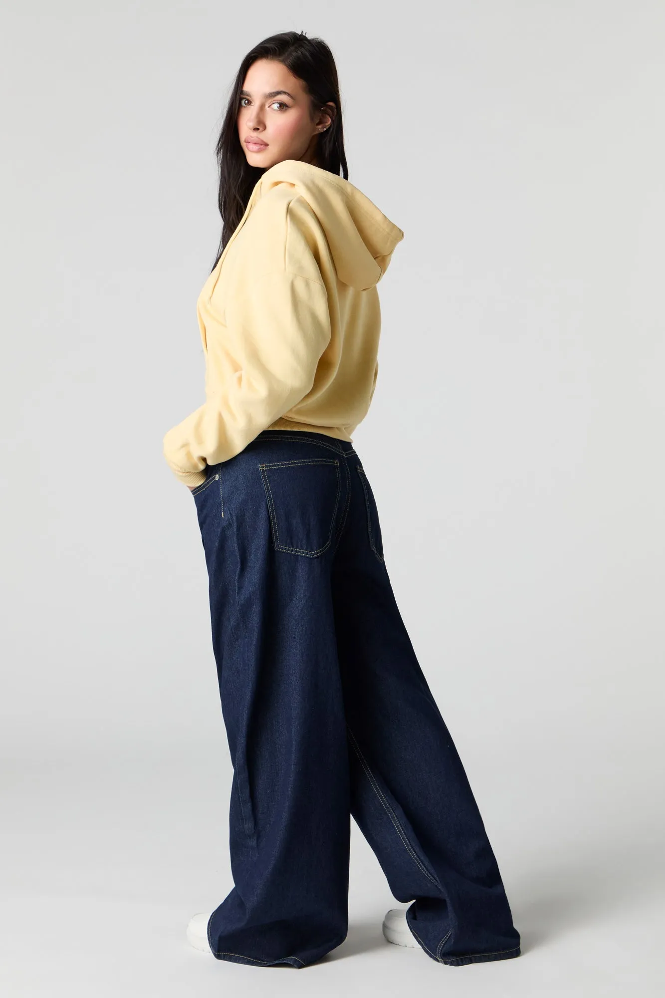 Jean rigide baggy à taille basse et jambe large sold by Urban Planet product image thumbnail 3