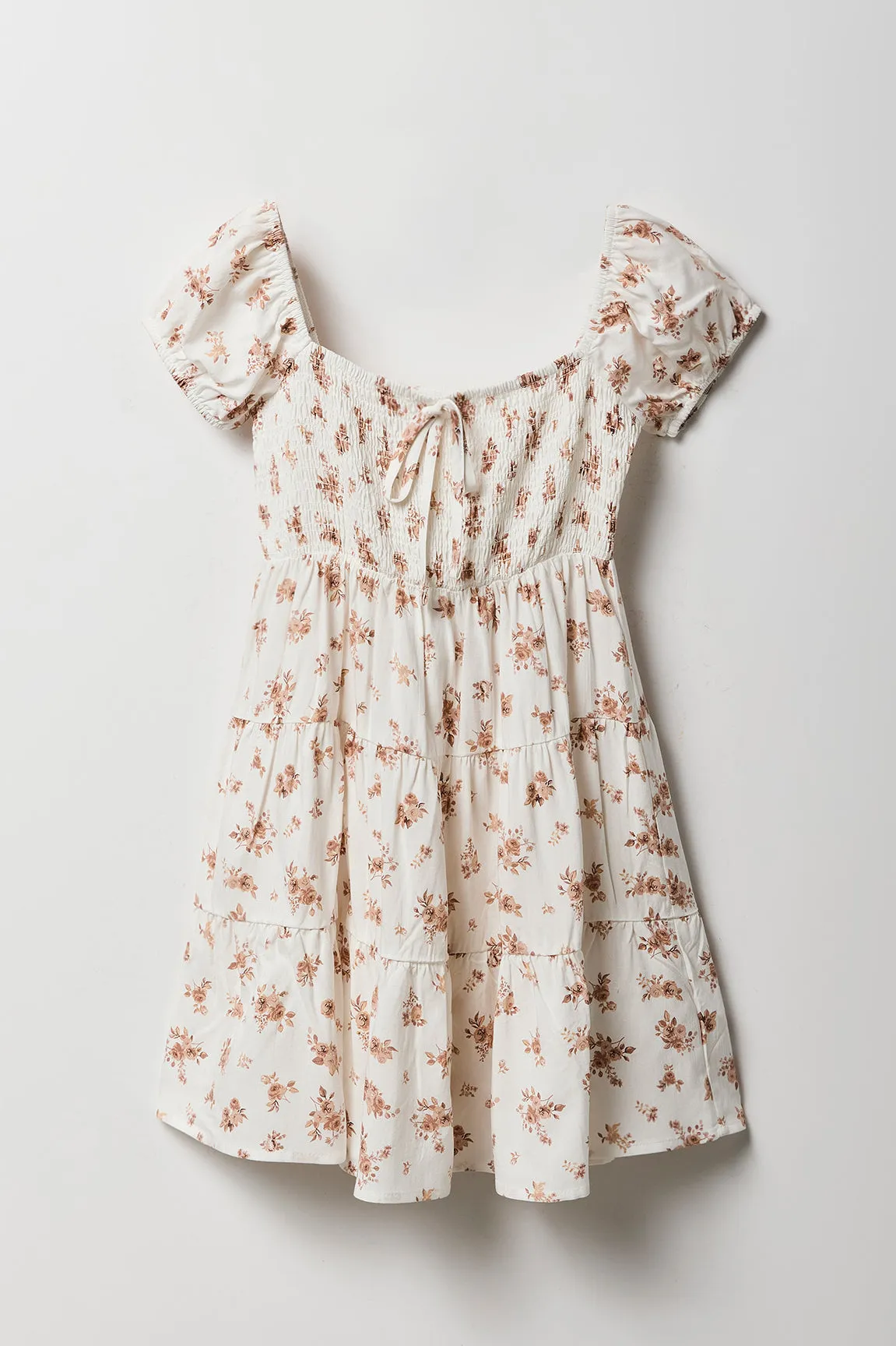 Robe volantée smockée fleurie pour fille sold by Urban Planet product image thumbnail 3