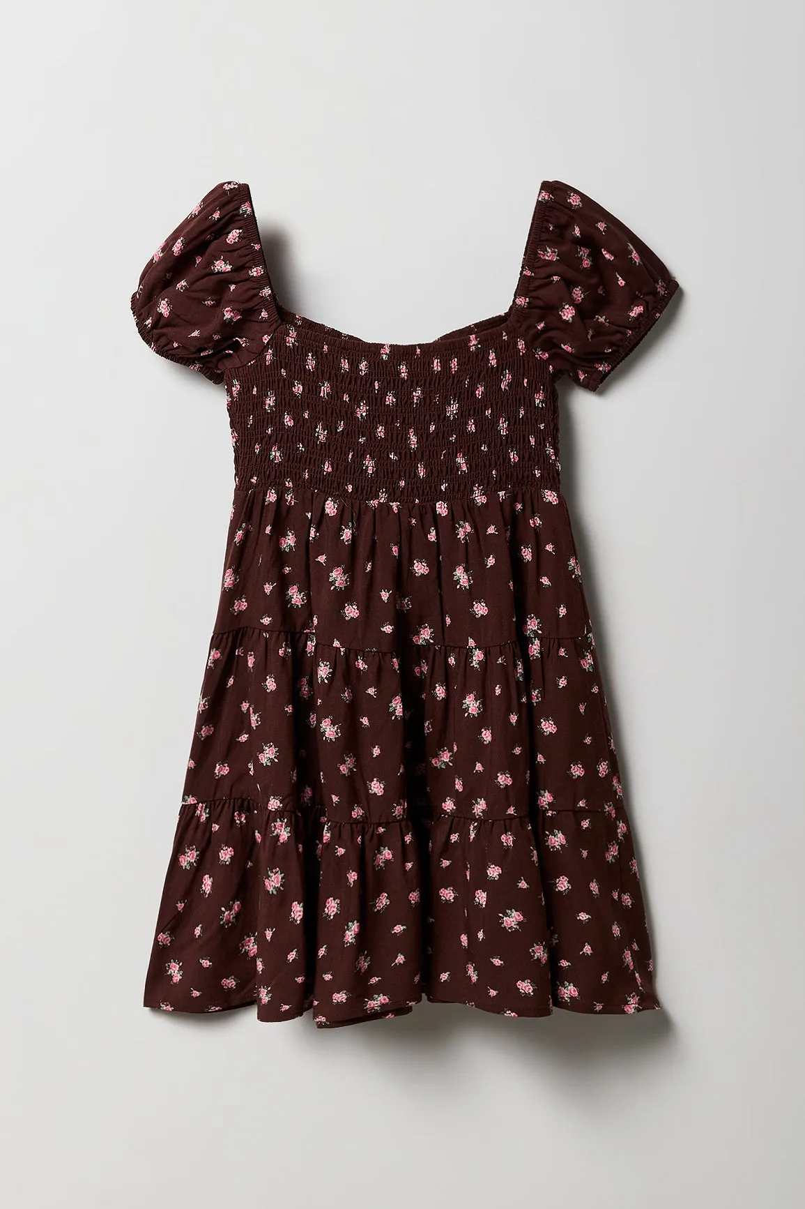 Robe volantée smockée fleurie pour fille sold by Urban Planet product image thumbnail 2