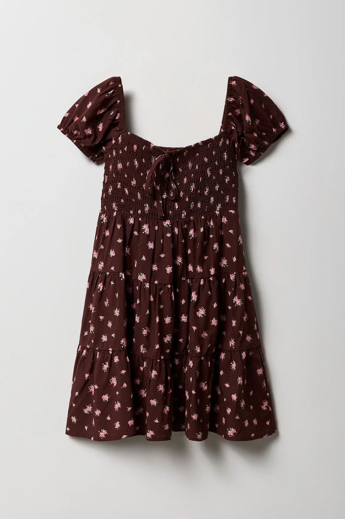 Robe volantée smockée fleurie pour fille sold by Urban Planet