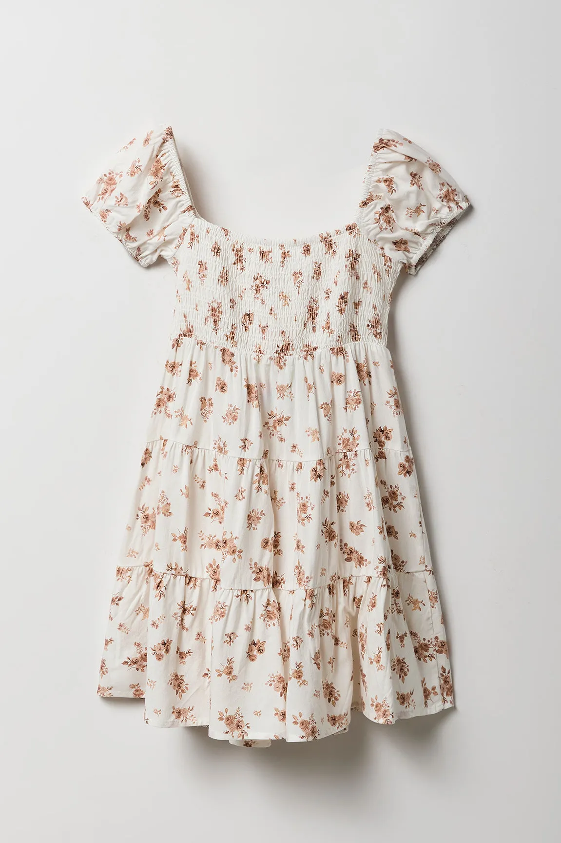 Robe volantée smockée fleurie pour fille sold by Urban Planet product image thumbnail 4