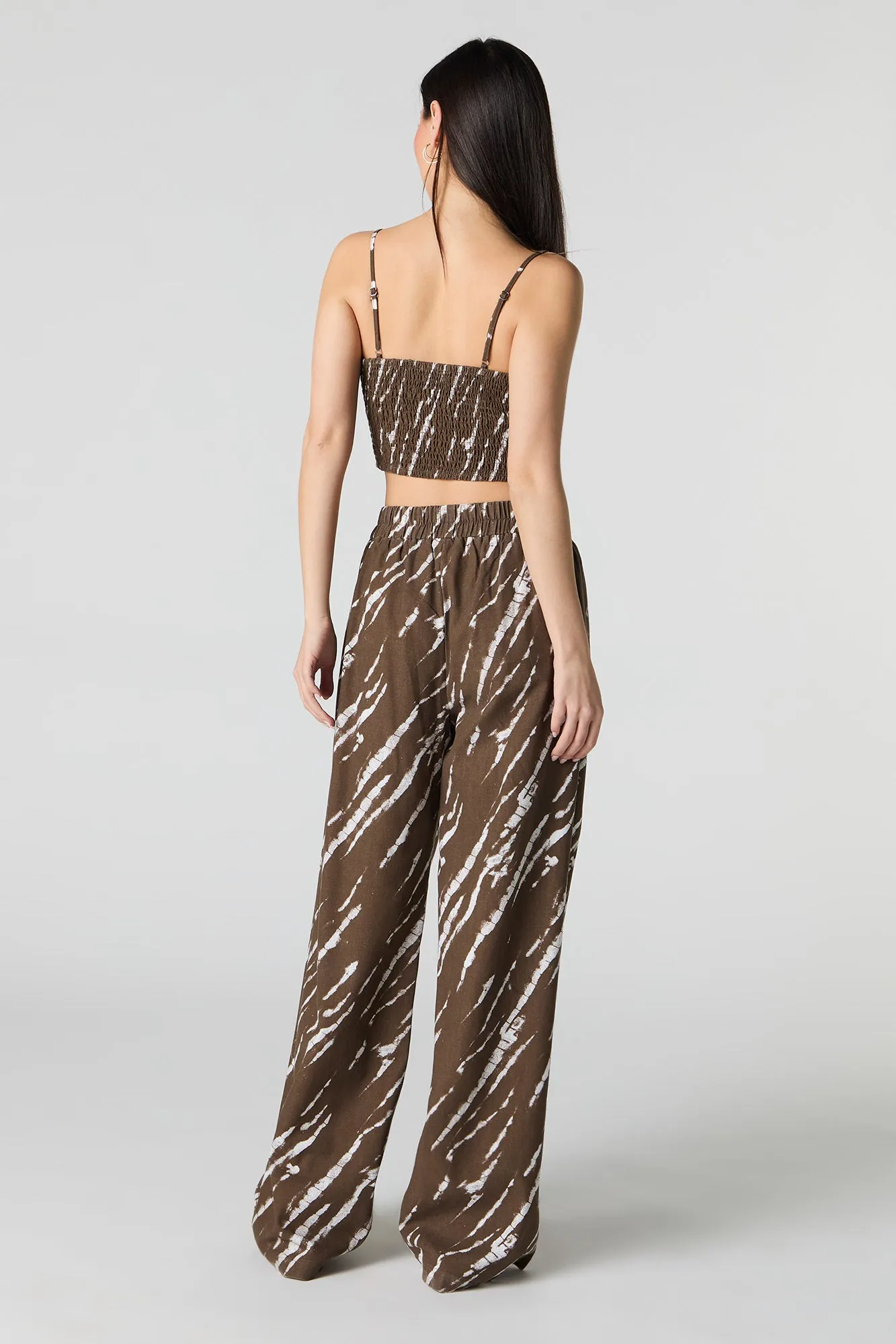 Pantalon à jambe large en mélange de lin plissé sold by Urban Planet product image thumbnail 3