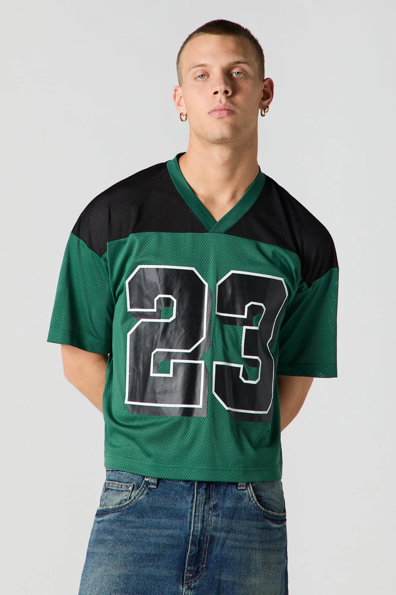 Jersey de football carré en filet imprimé sold by Urban Planet