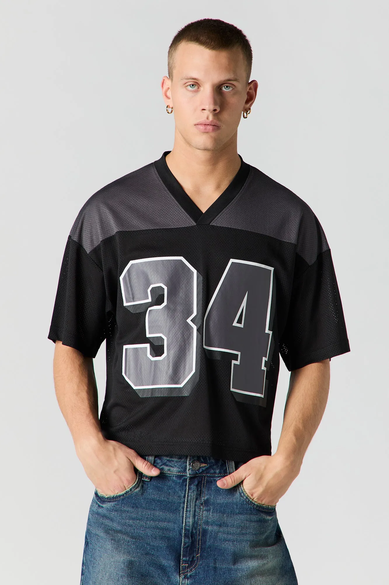 Jersey de football carré en filet imprimé sold by Urban Planet product image thumbnail 4