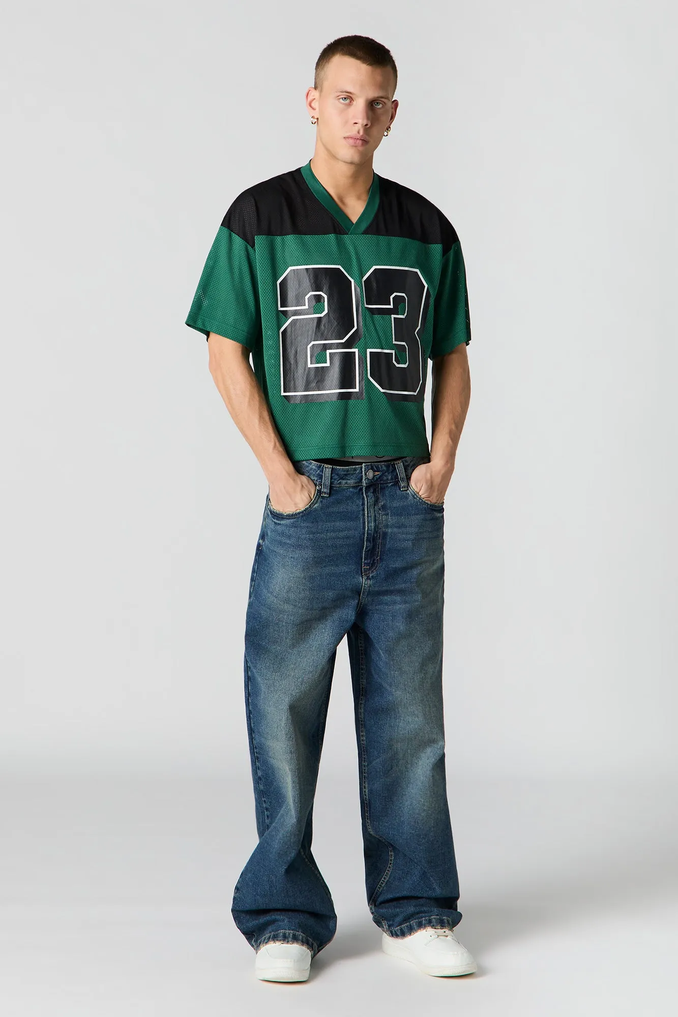 Jersey de football carré en filet imprimé sold by Urban Planet product image thumbnail 3