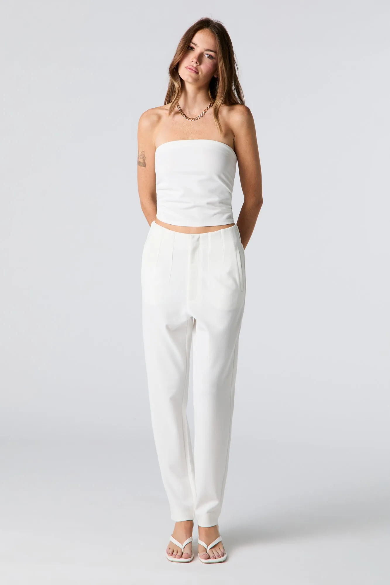 Crepe Slim Dress Pant sold by Urban Planet