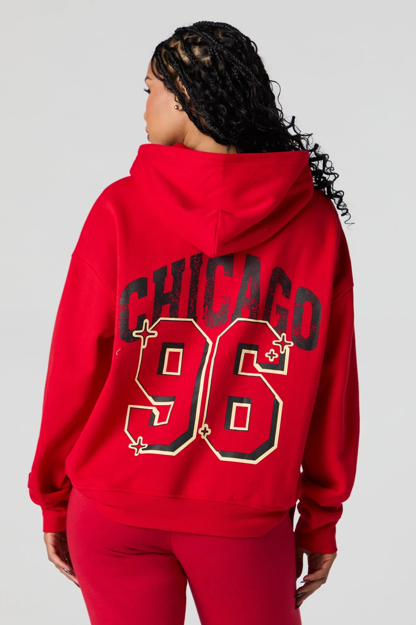 City Graphic Oversized Fleece Hoodie sold by Urban Planet product image thumbnail 4