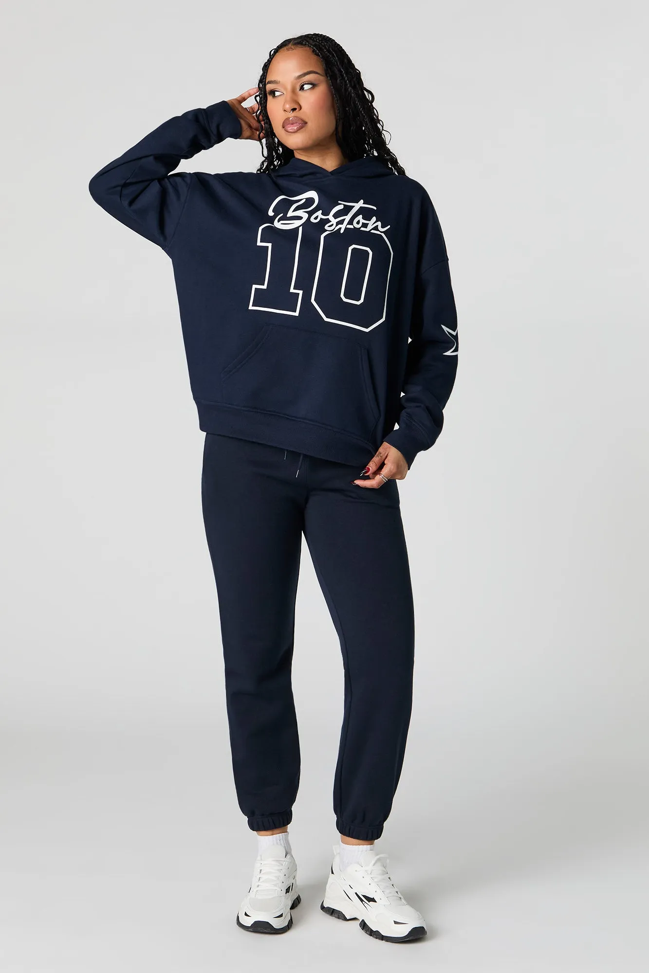 City Graphic Oversized Fleece Hoodie sold by Urban Planet product image thumbnail 3