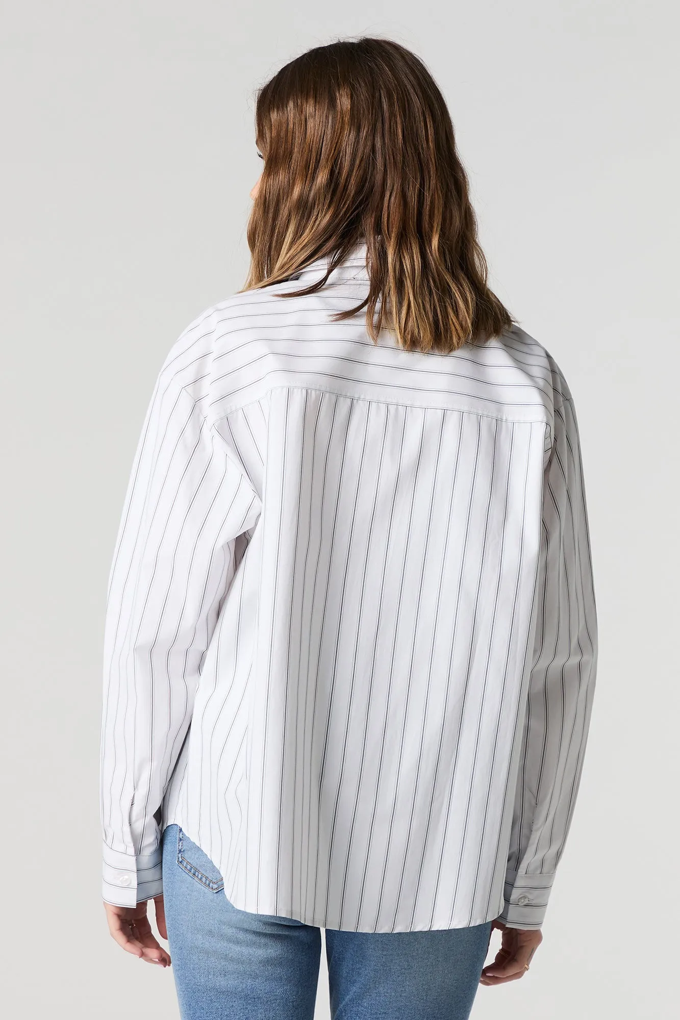 Haut boutonné rayé surdimensionné sold by Urban Planet product image thumbnail 5