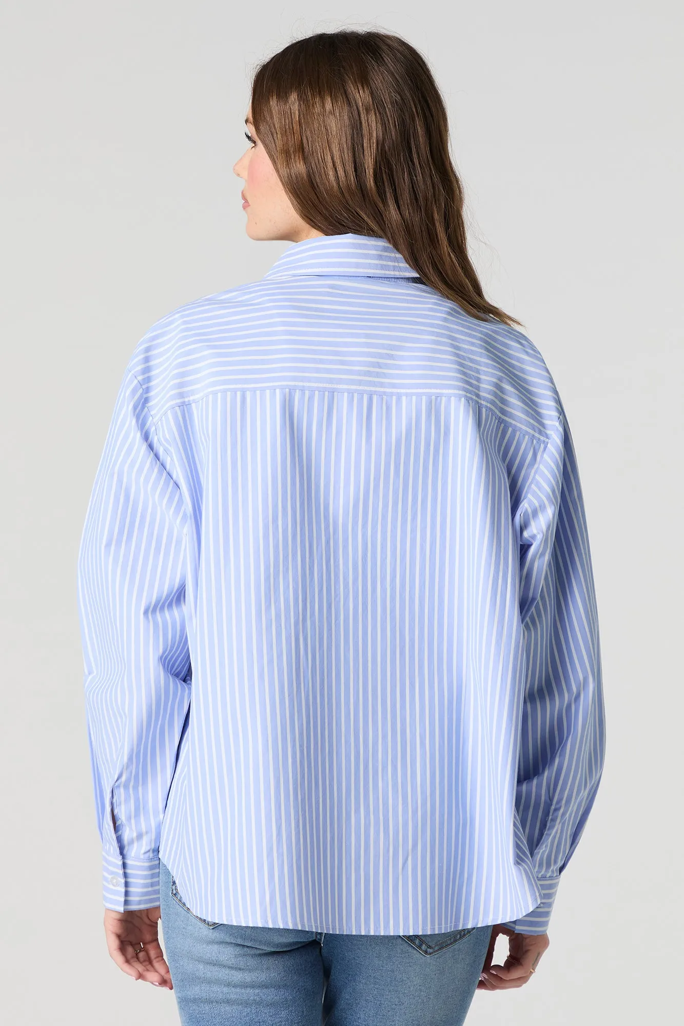 Haut boutonné rayé surdimensionné sold by Urban Planet product image thumbnail 2