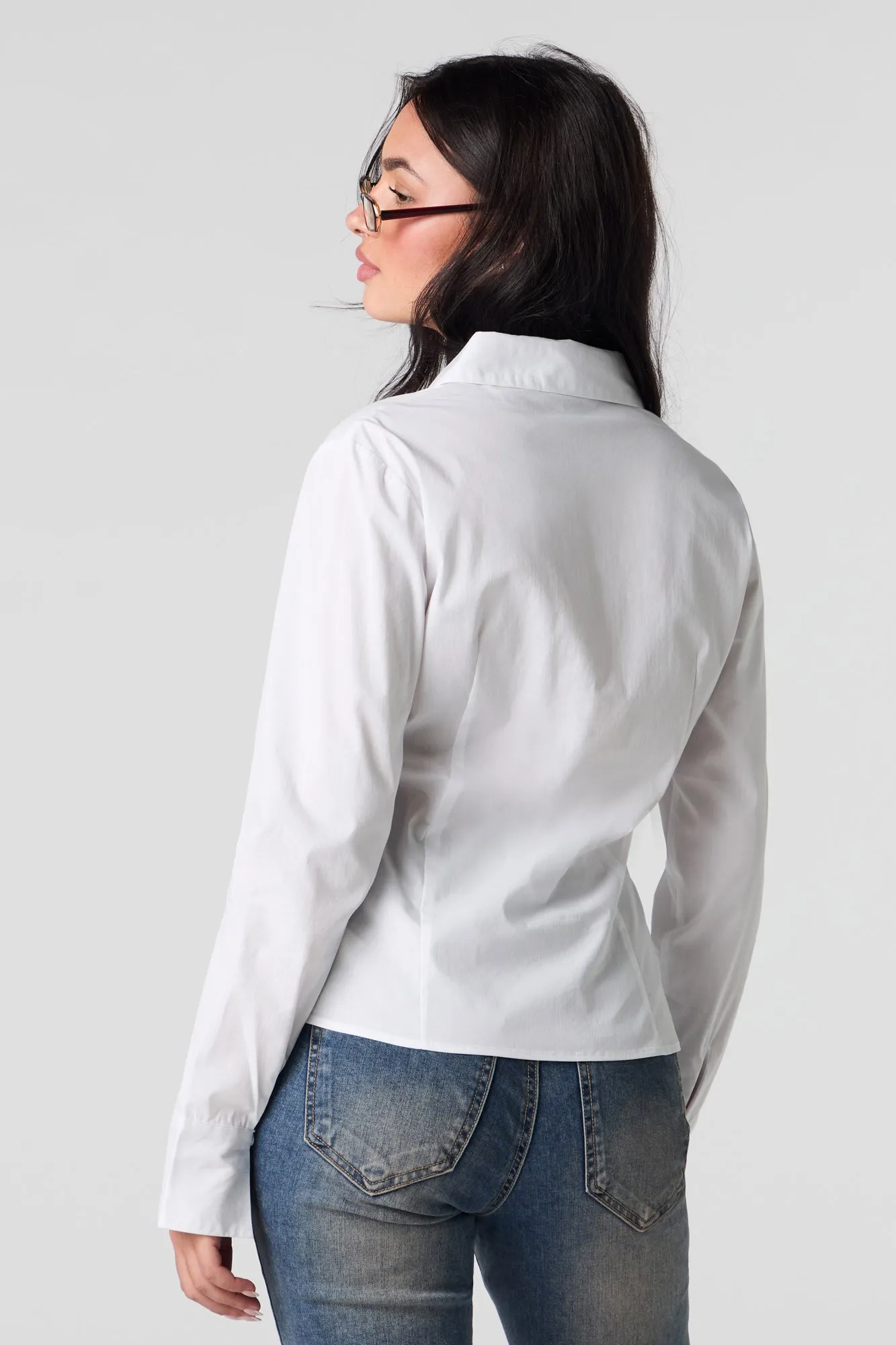 Slim Fit Button-Up Top sold by Urban Planet product image thumbnail 5