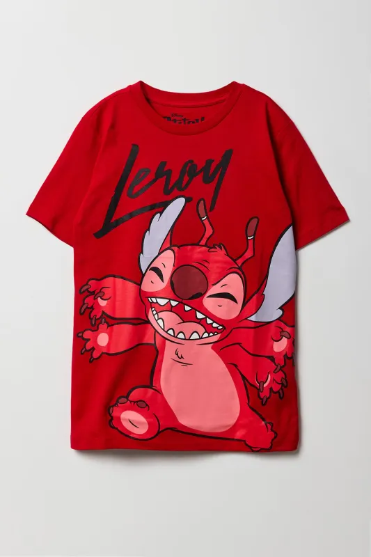 T-shirt à imprimé Leroy & Stitch pour enfants sold by Urban Planet