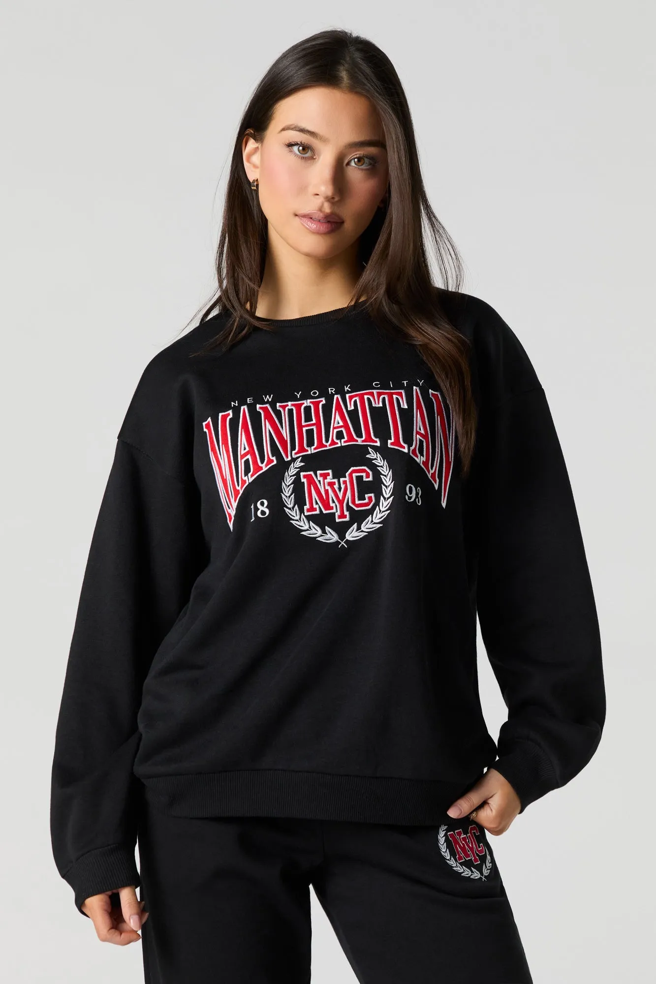 Chandail en molleton avec motif brodé City en sergé sold by Urban Planet product image thumbnail 4