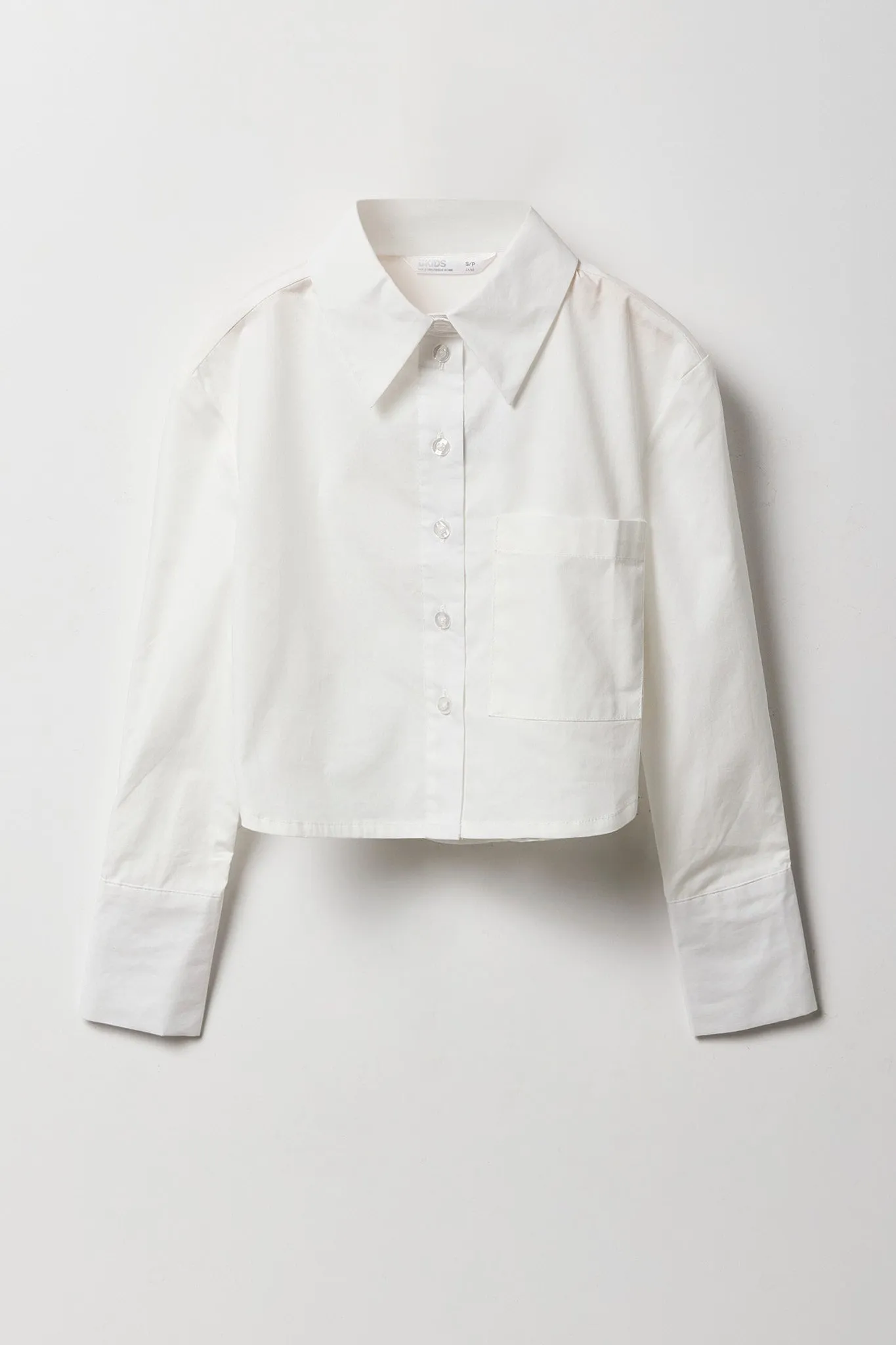 Haut boutonné à manches longues en popeline pour fille sold by Urban Planet product image thumbnail 3