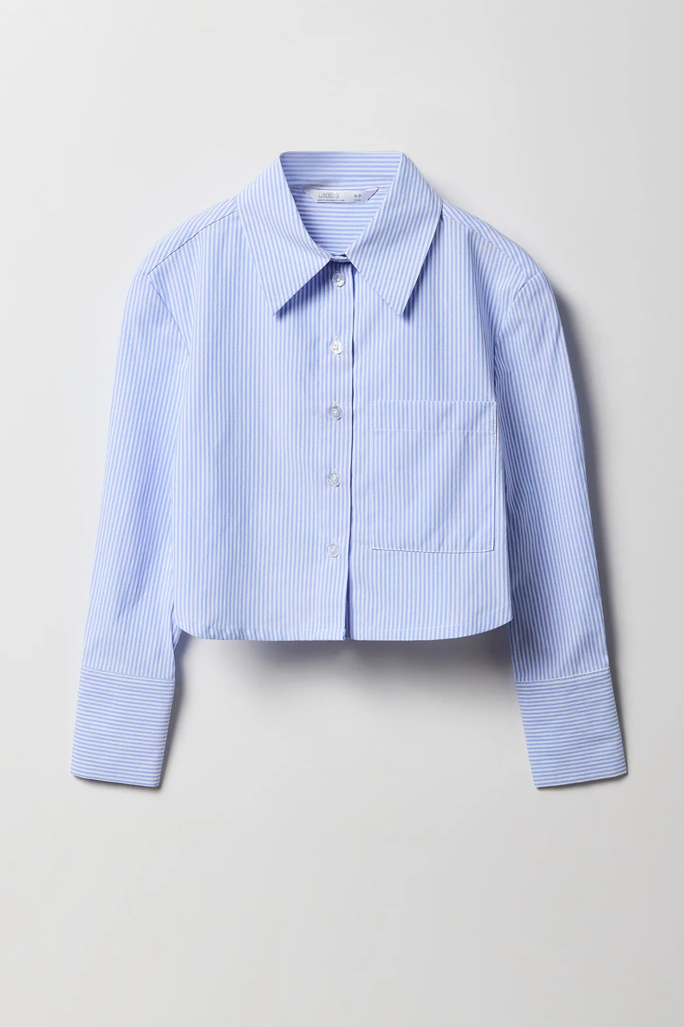 Haut boutonné à manches longues en popeline pour fille sold by Urban Planet