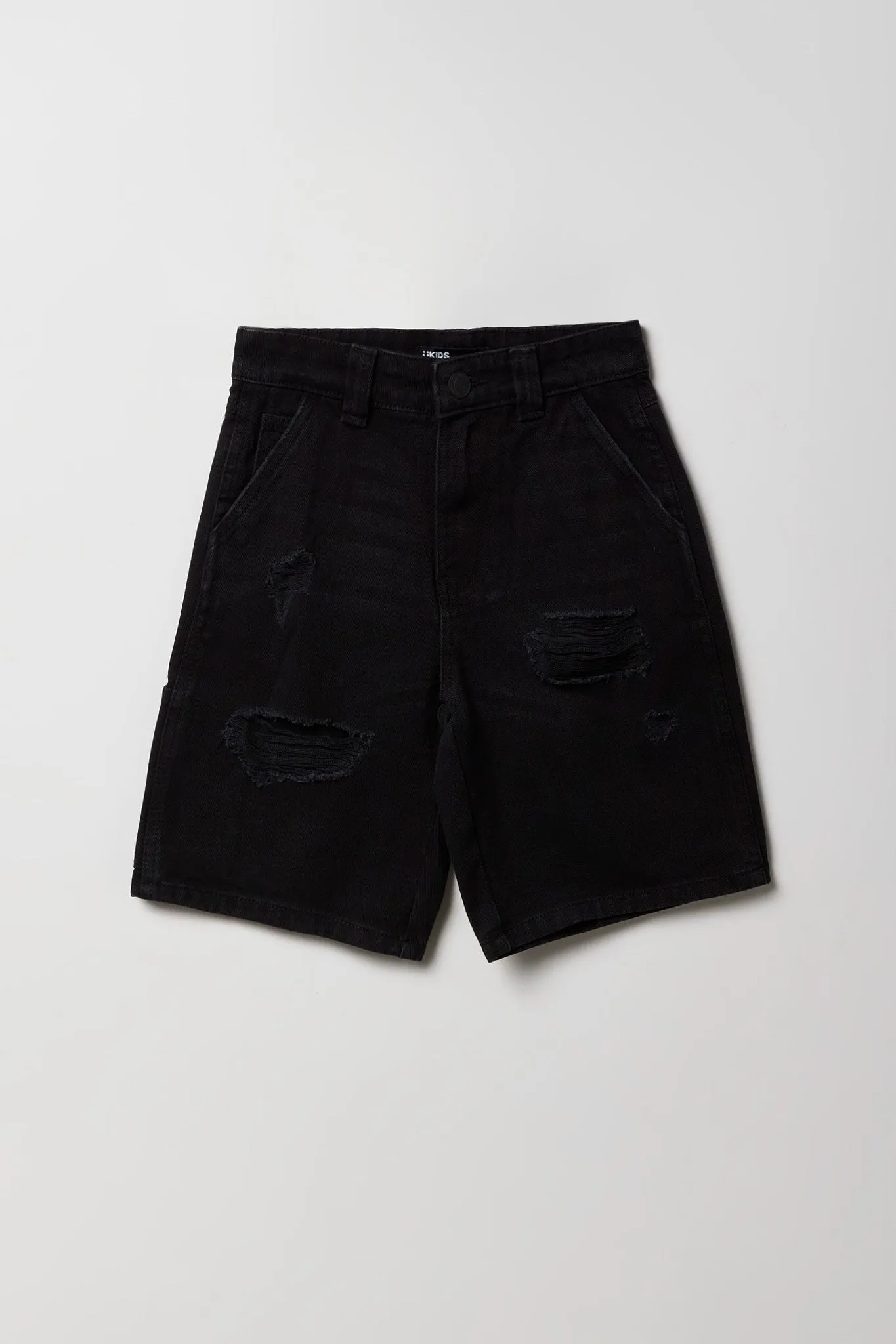 Short ample en denim d'aspect usé pour garçon sold by Urban Planet