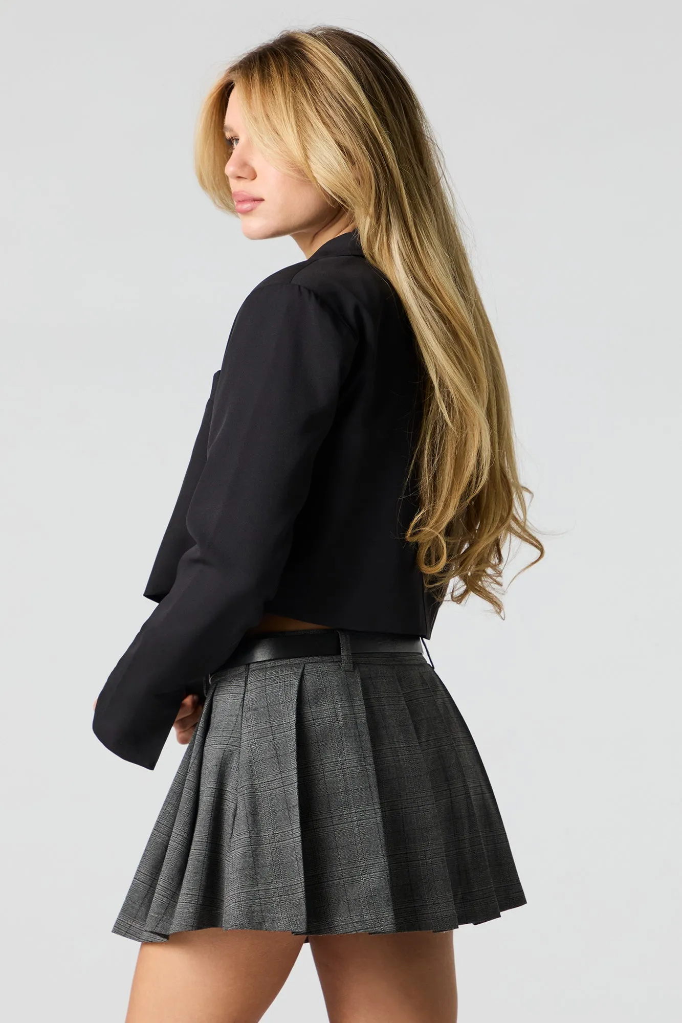 Belted Pleated Mini Skort sold by Urban Planet product image thumbnail 2