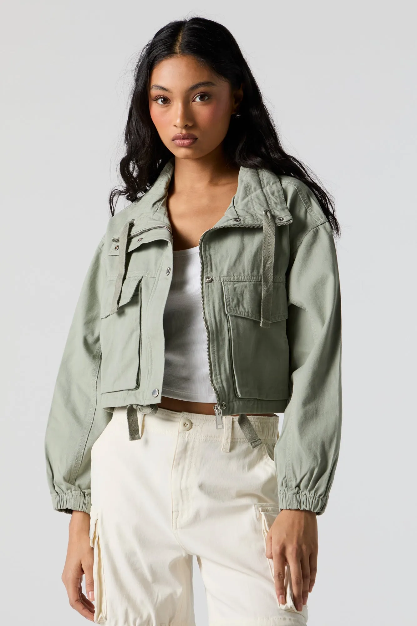 Zip-Up Cargo Jacket sold by Urban Planet product image thumbnail 4