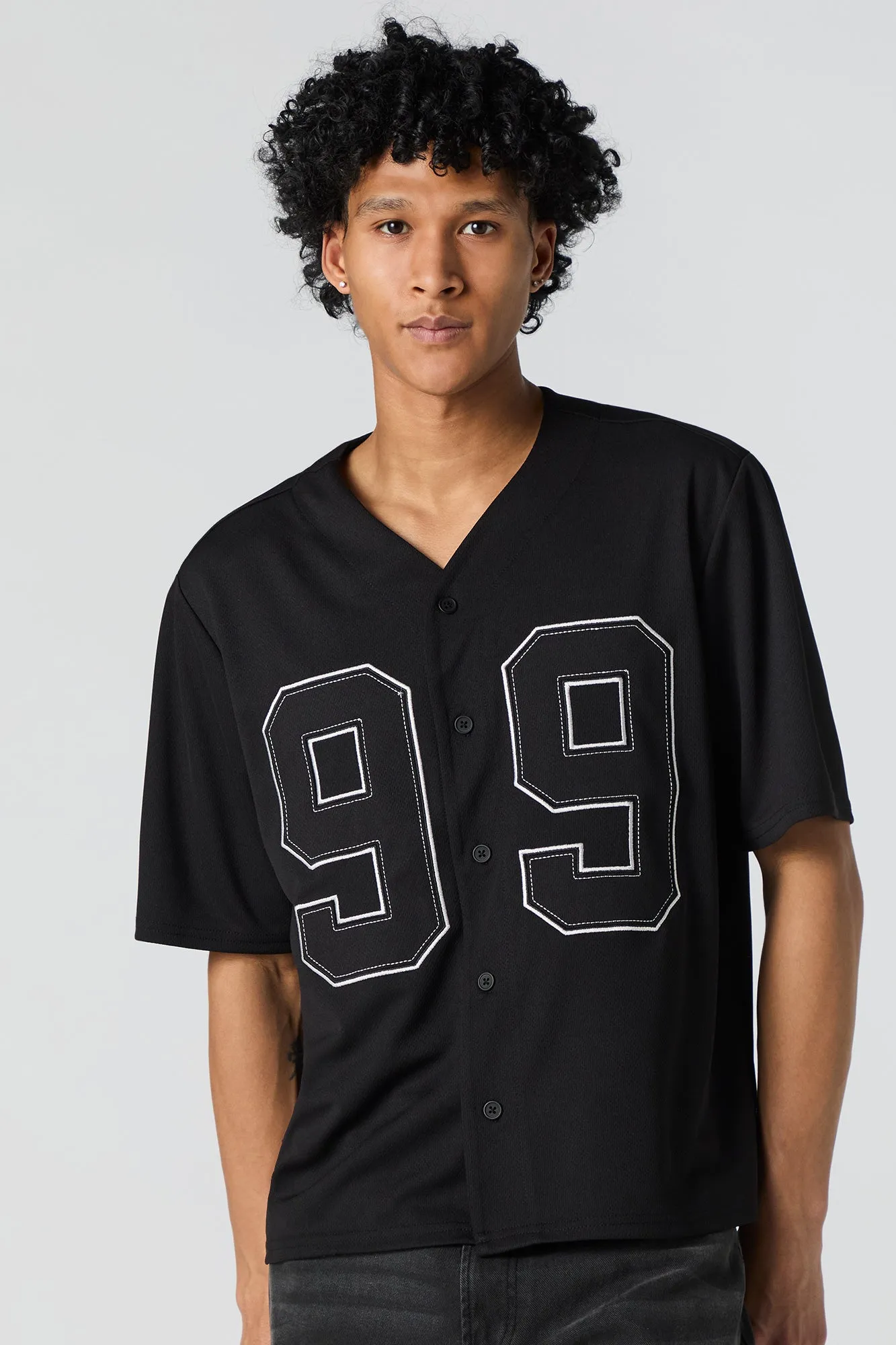 Jersey de base-ball en filet à broderie 99 sold by Urban Planet product image thumbnail 4