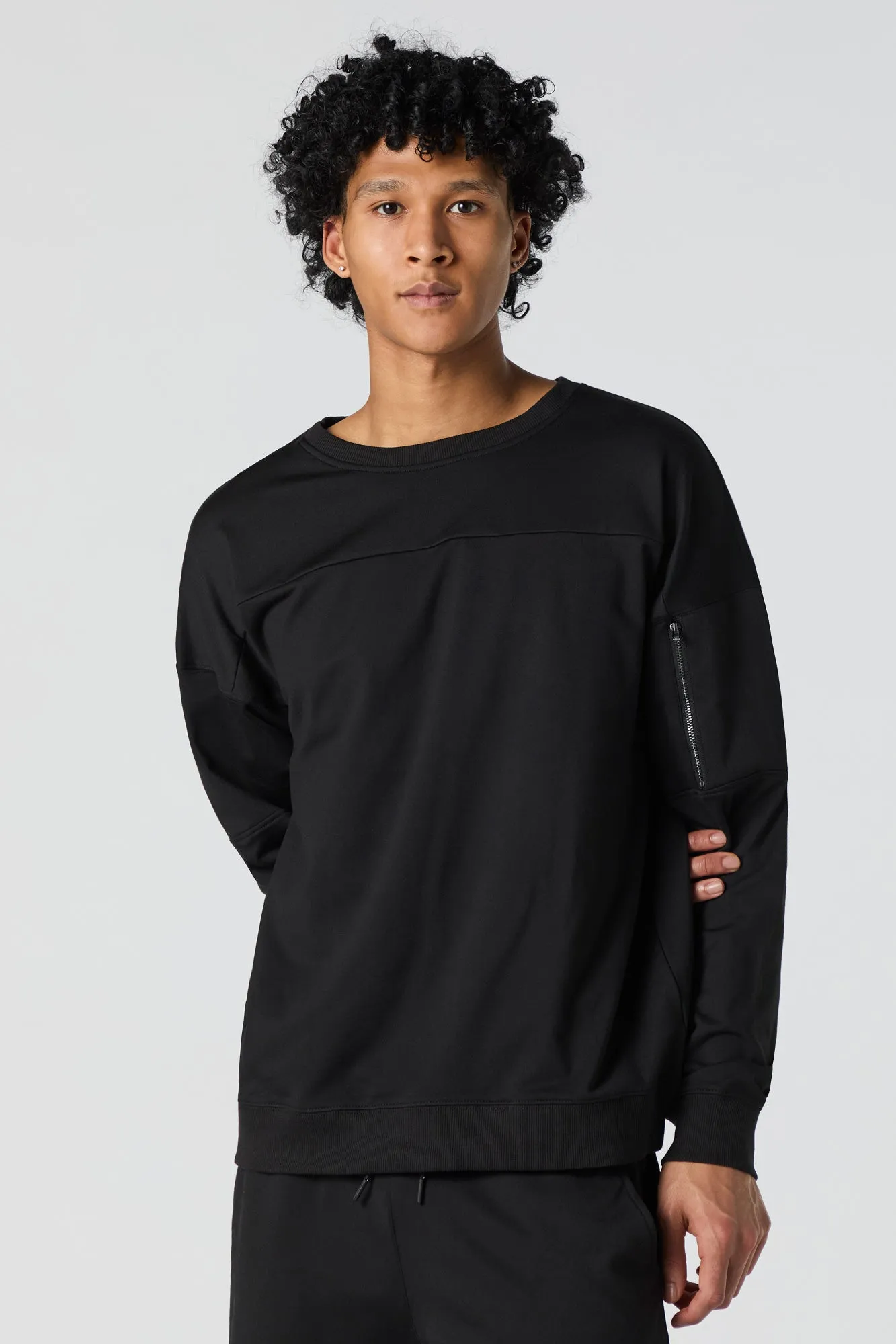 Active Zip Pocket Sweatshirt sold by Urban Planet product image thumbnail 4