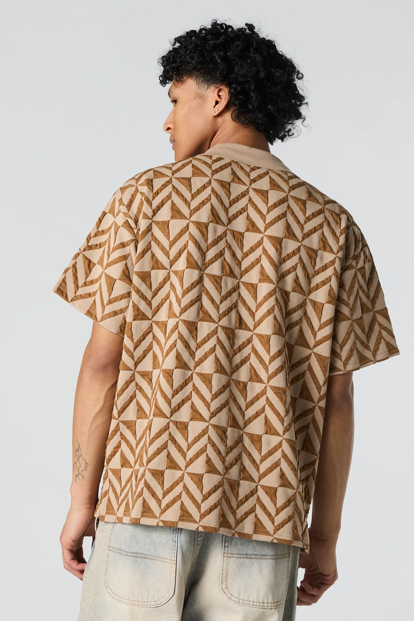 Textured Jacquard Polo sold by Urban Planet product image thumbnail 2