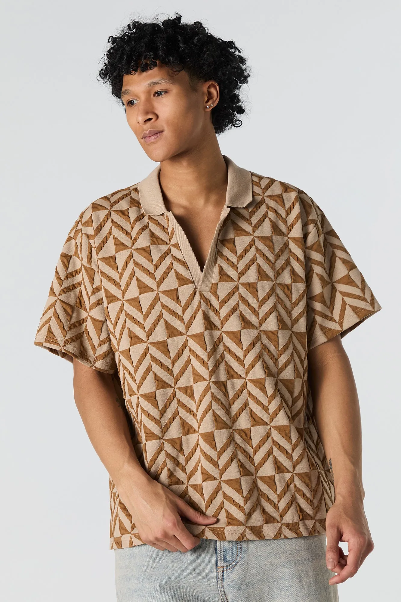 Polo en jacquard texturé sold by Urban Planet