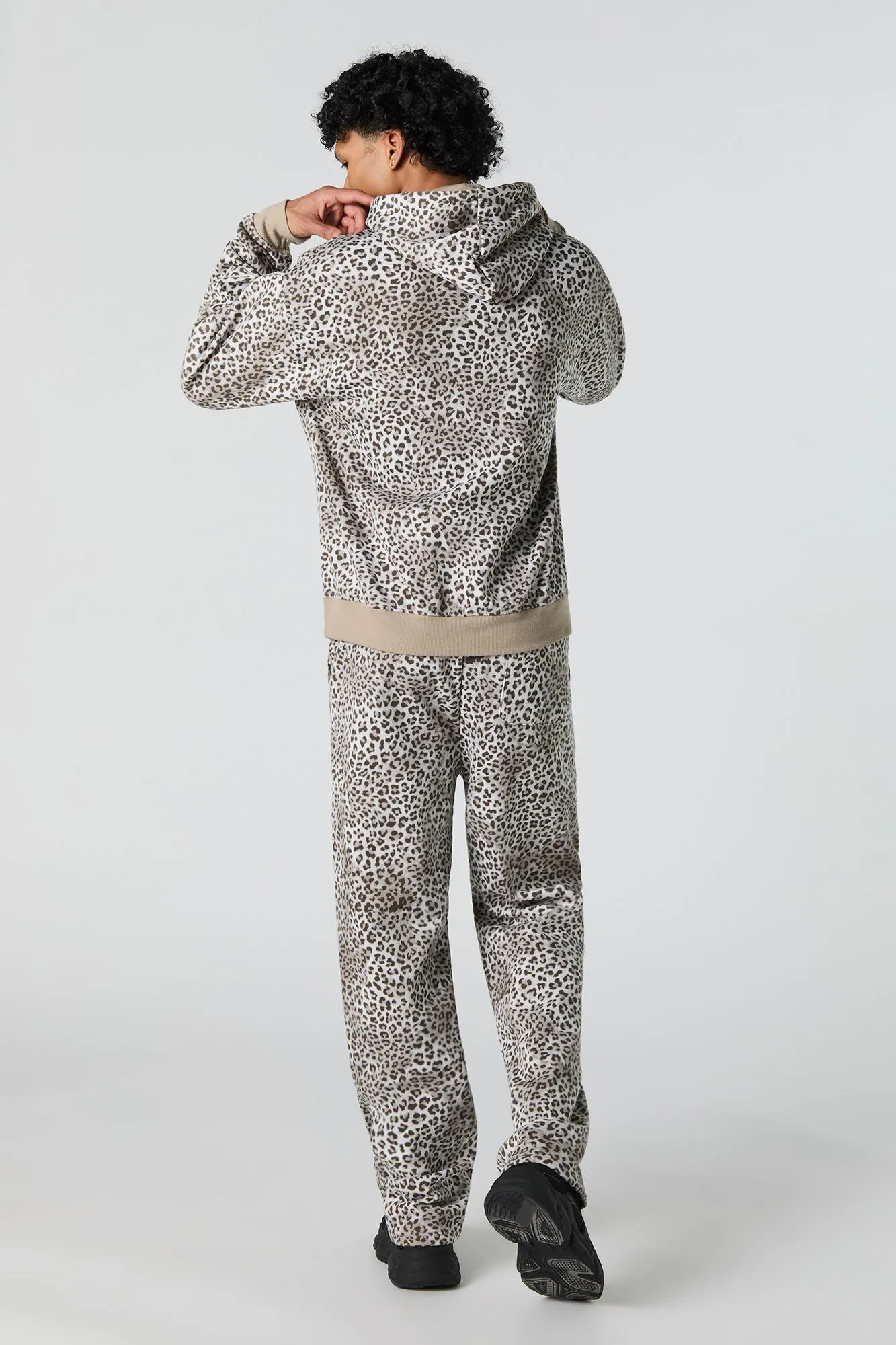 Cheetah Print Fleece Sweatpant sold by Urban Planet product image thumbnail 3