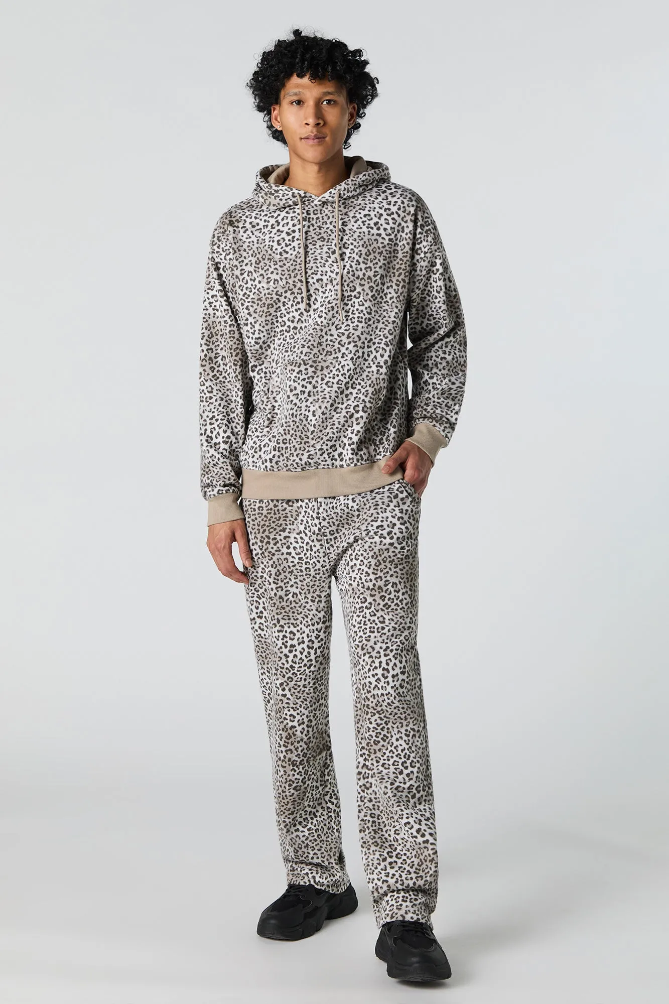 Cheetah Print Fleece Sweatpant sold by Urban Planet product image thumbnail 2