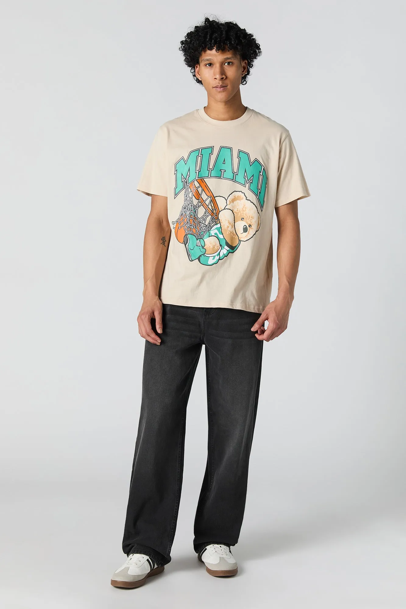 Miami Basketball Bear Graphic T-Shirt sold by Urban Planet product image thumbnail 3